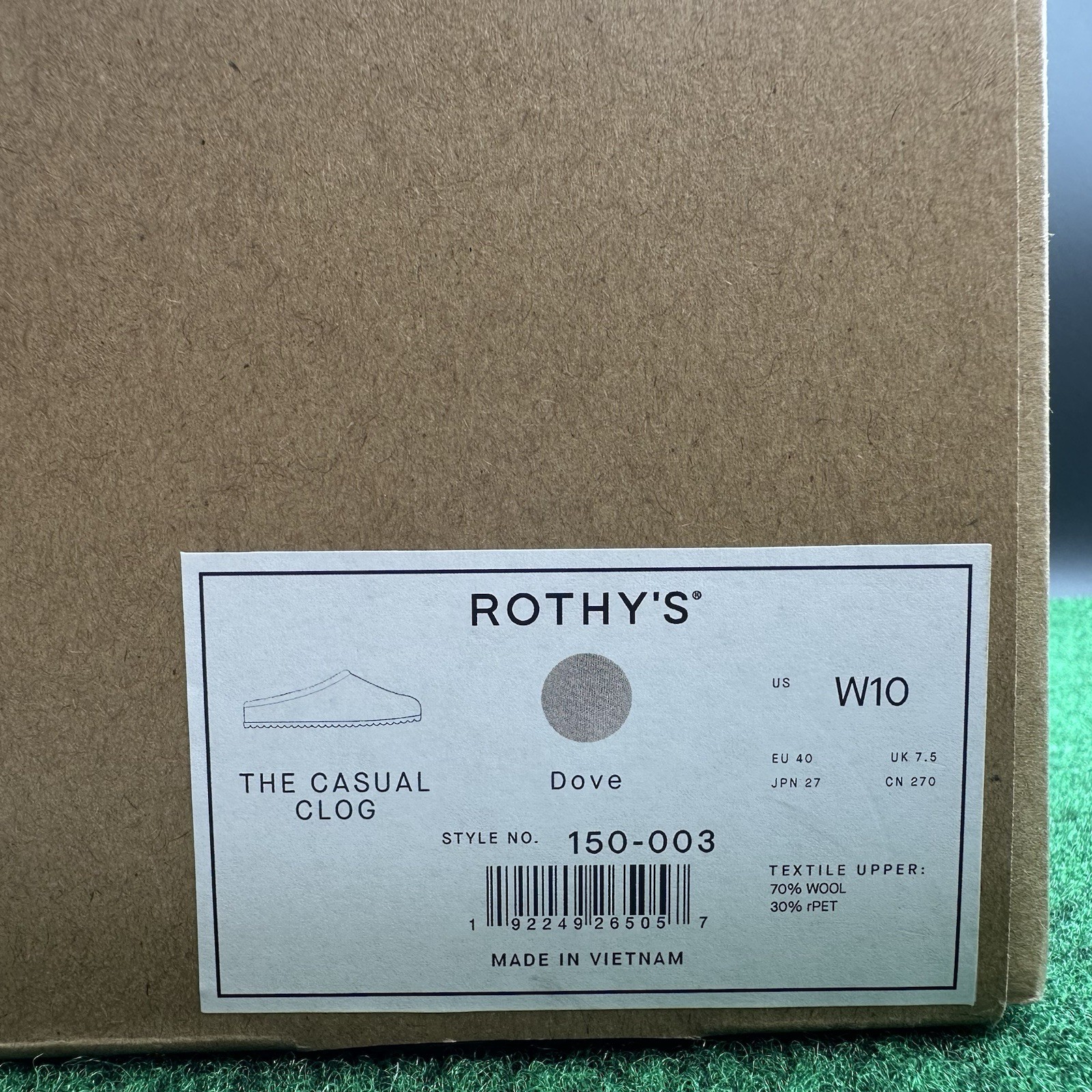 Womens 10 – Rothy’s The Casual Clog Dove Beige 150-003 – NEW Slip-on