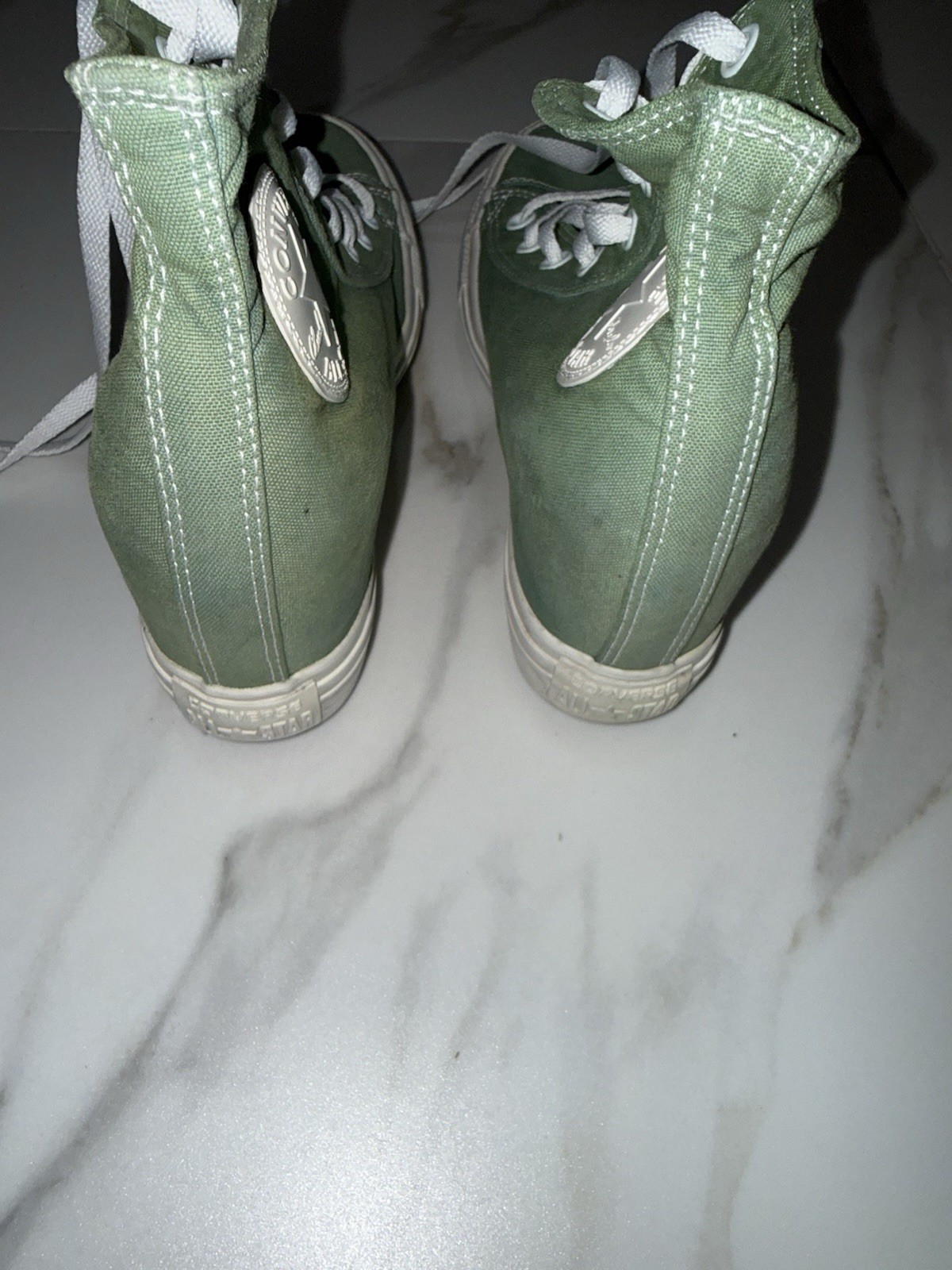 Converse Chuck Taylor All Star High Top Green/White Canvas Wedges Lace UpSneaker