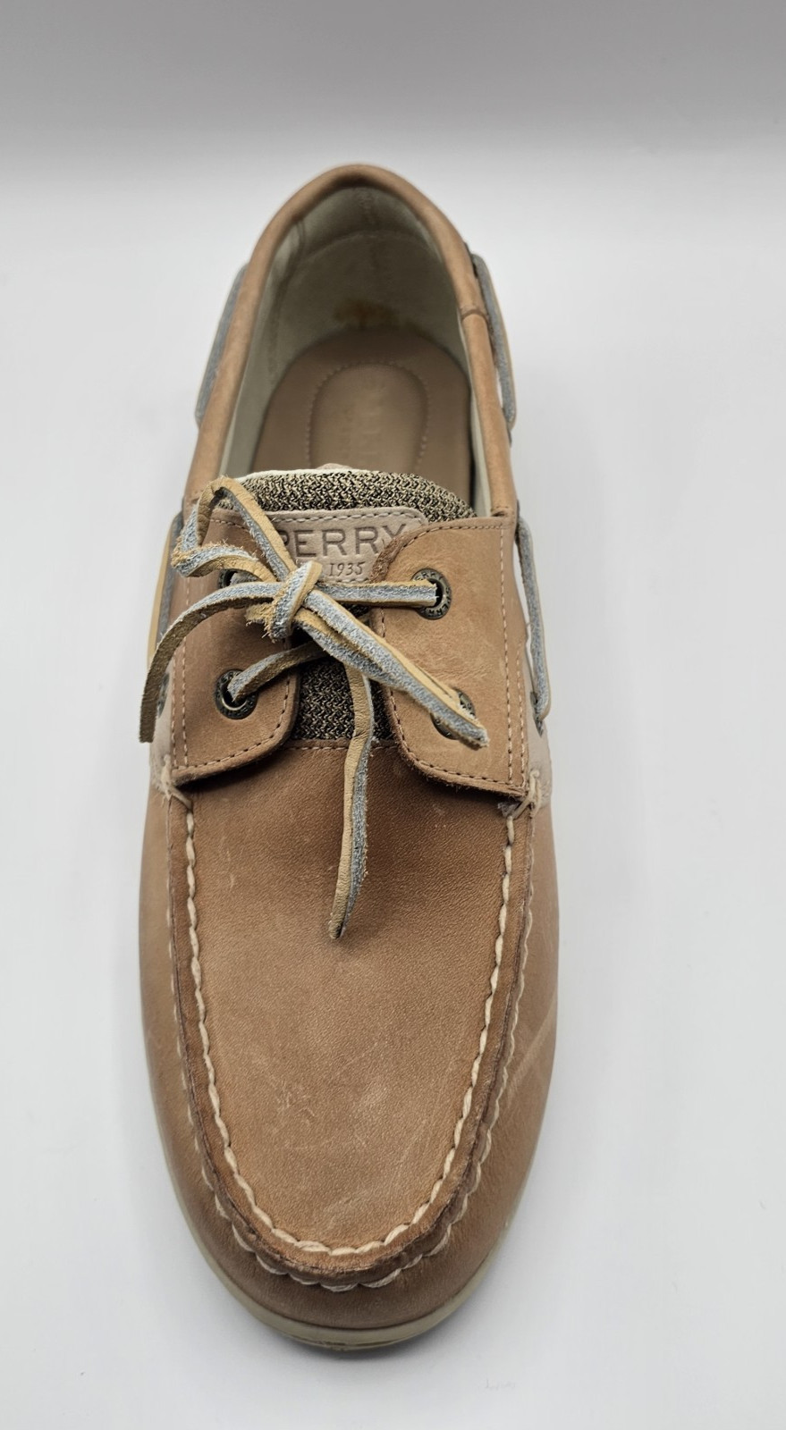 Sperry Top-Sider Women’s Koifish Boat Shoe Leather Oat Size 10 Wide New w/box