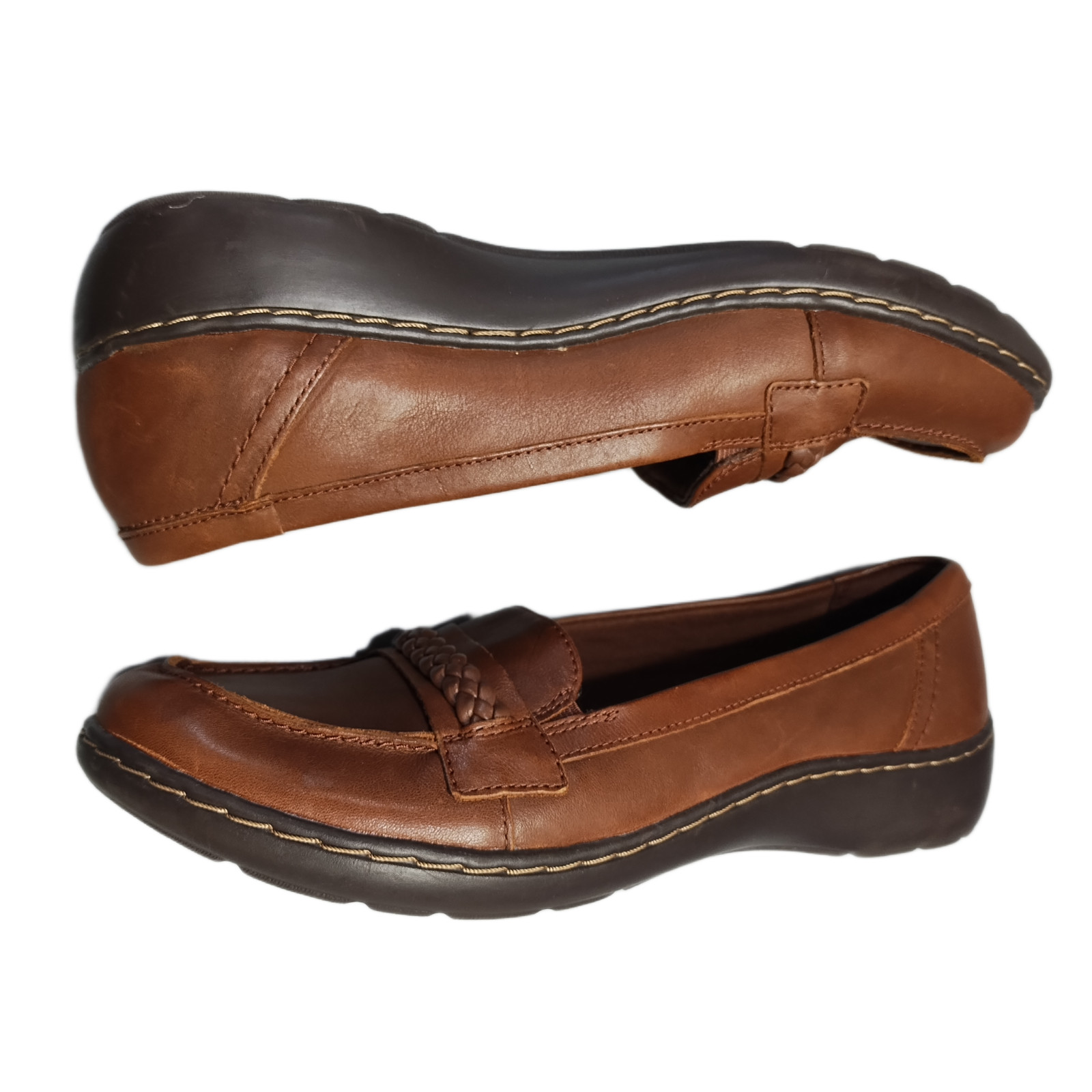 Clarks Collection Cora Viola Loafers Womens US 9M Brown Ultimate Comfort Slip On