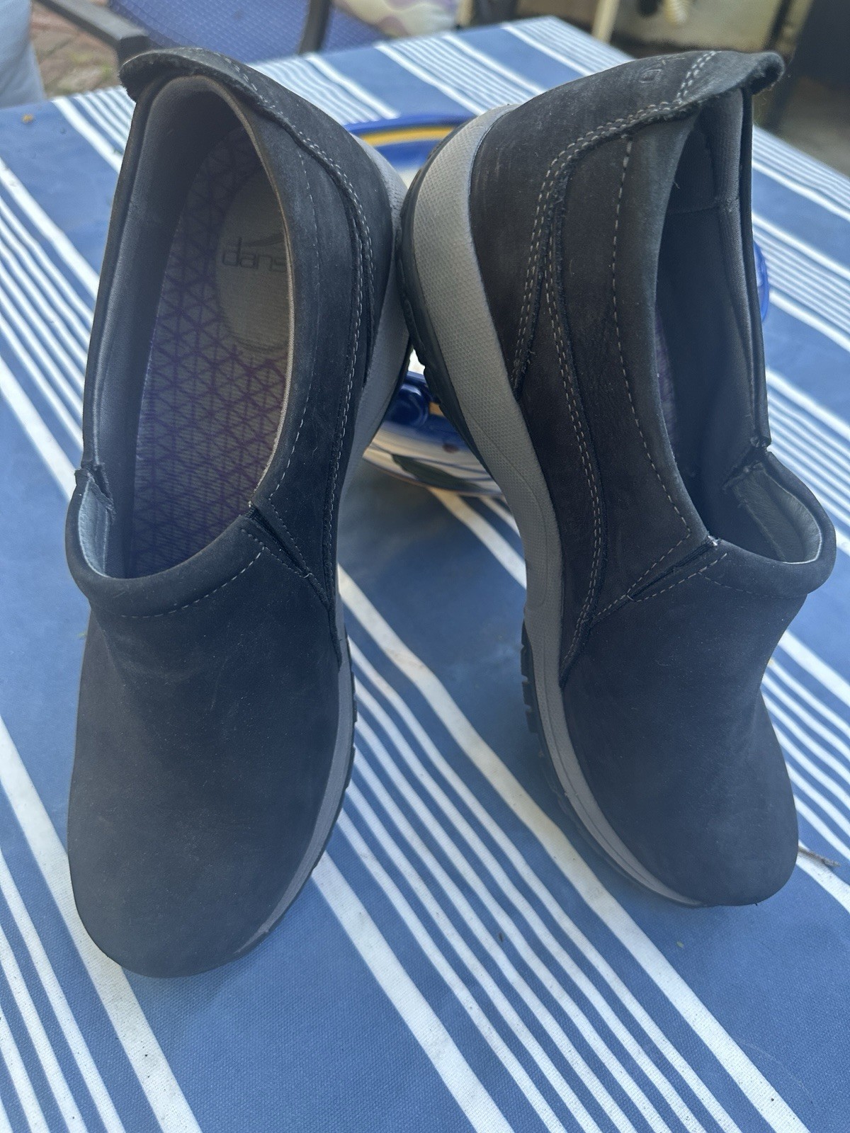 Dansko Patti Women’s Slip-On Shoes, Black Milled Nubuck, 41 Waterproof New $149