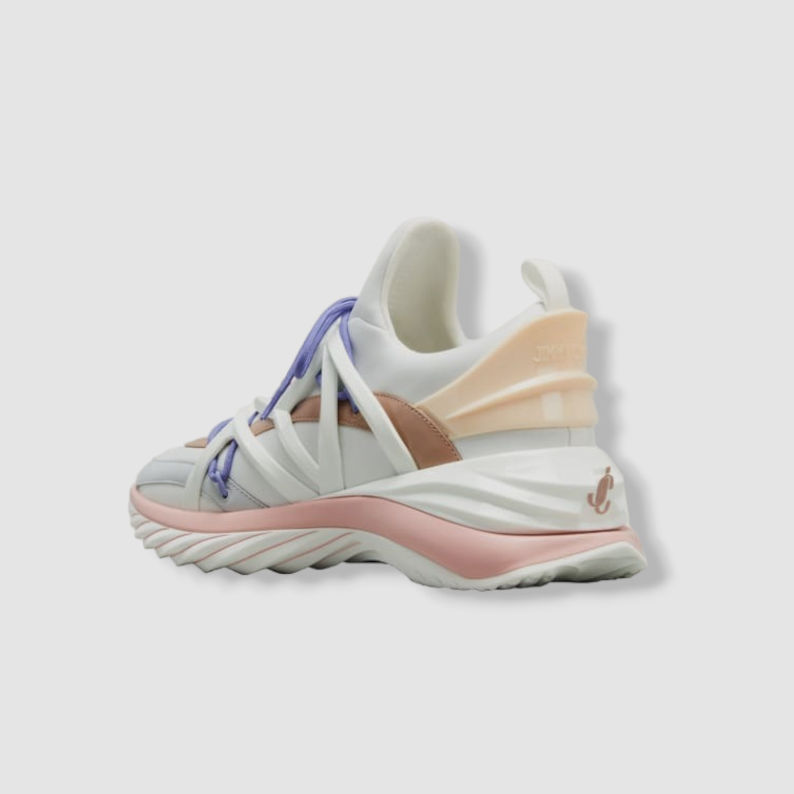 $895 Jimmy Choo Women’s White Multi Cosmos Runner Sneakers Shoes Size 35 EU/5 US