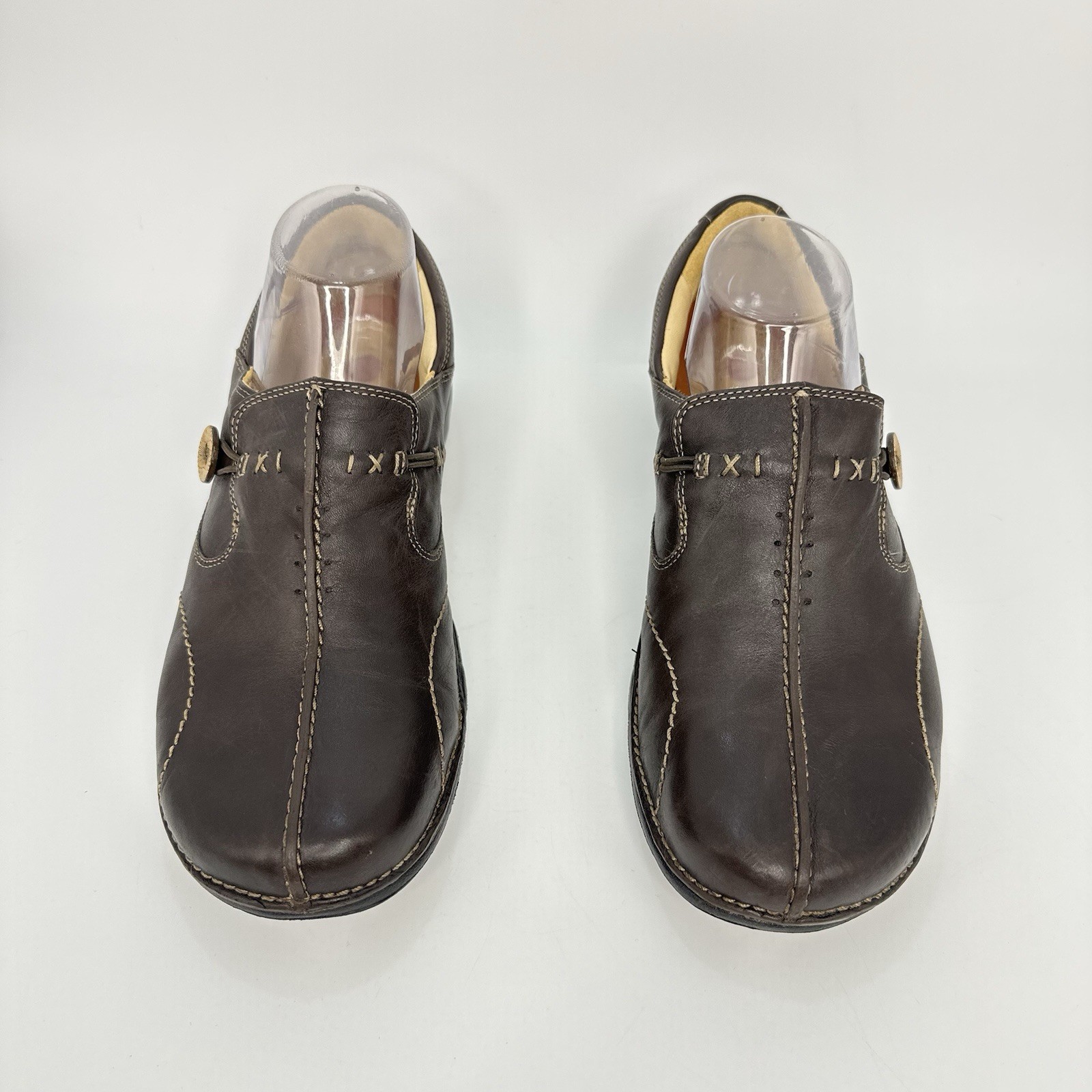 Clarks Un Loop Slip On Loafer Women Size 10 M Unstructured Brown Leather