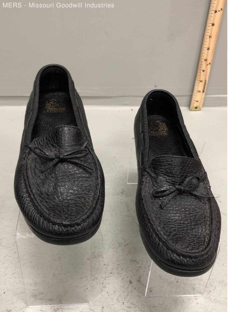 SAS Siesta Black Leather Handsewn Moccasin Comfort Loafers Women’s Size 9 M