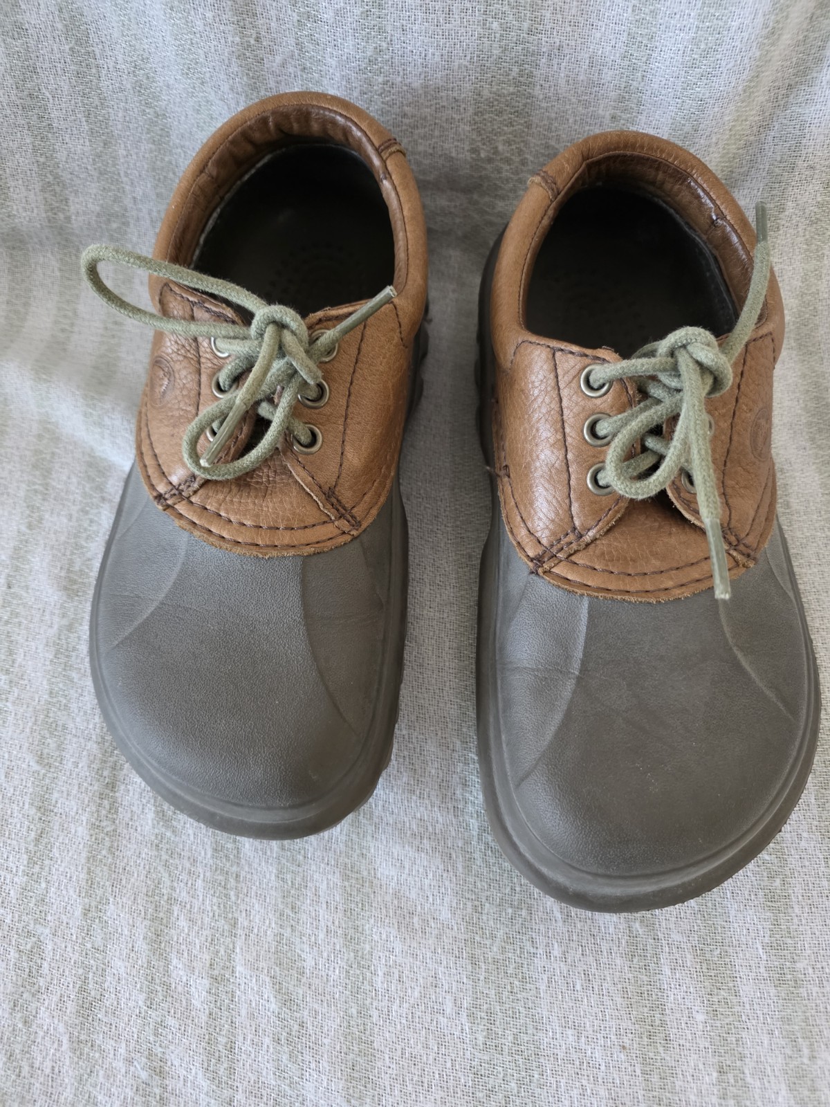 Unisex Croc Clogs Leather Top With Tie Closure Womens 8, Mens 6