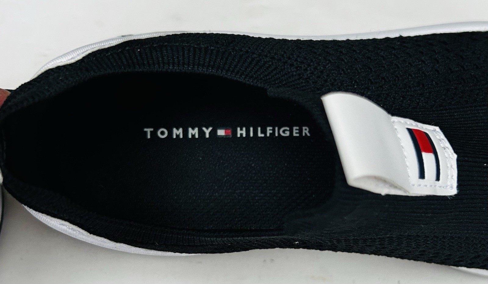 Tommy Hilfiger AMINAZ Black Mesh Slip-on Sneakers~Women’s 6M~NEW/NWT~SO NICE!