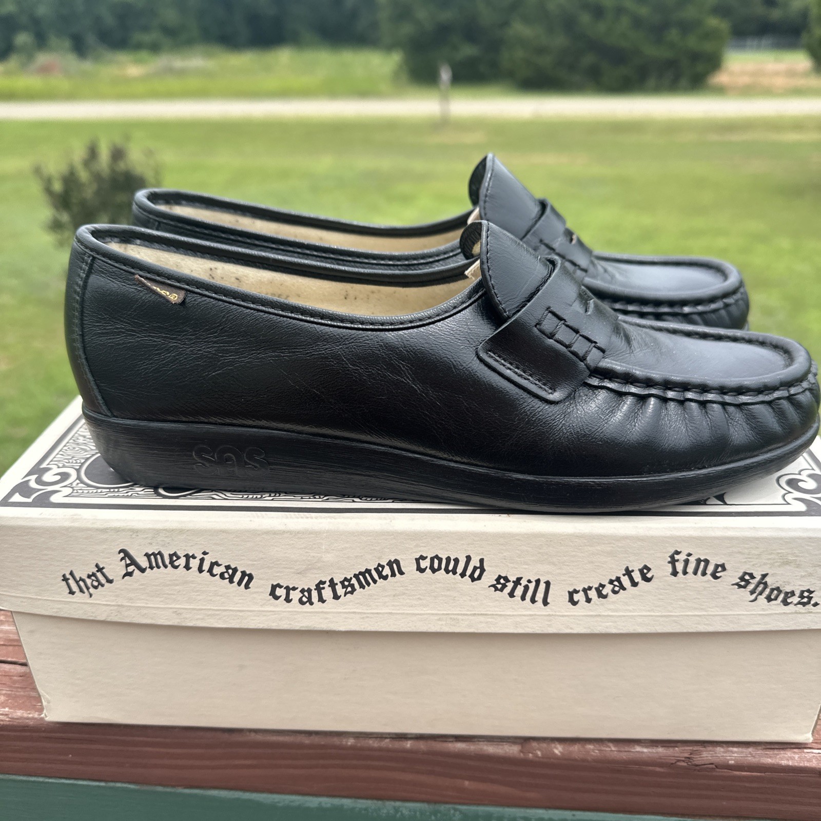 SAS Classic Black Nurse Slip On Loafer Tripad Comfort Shoes Womens Sz 10 N Black