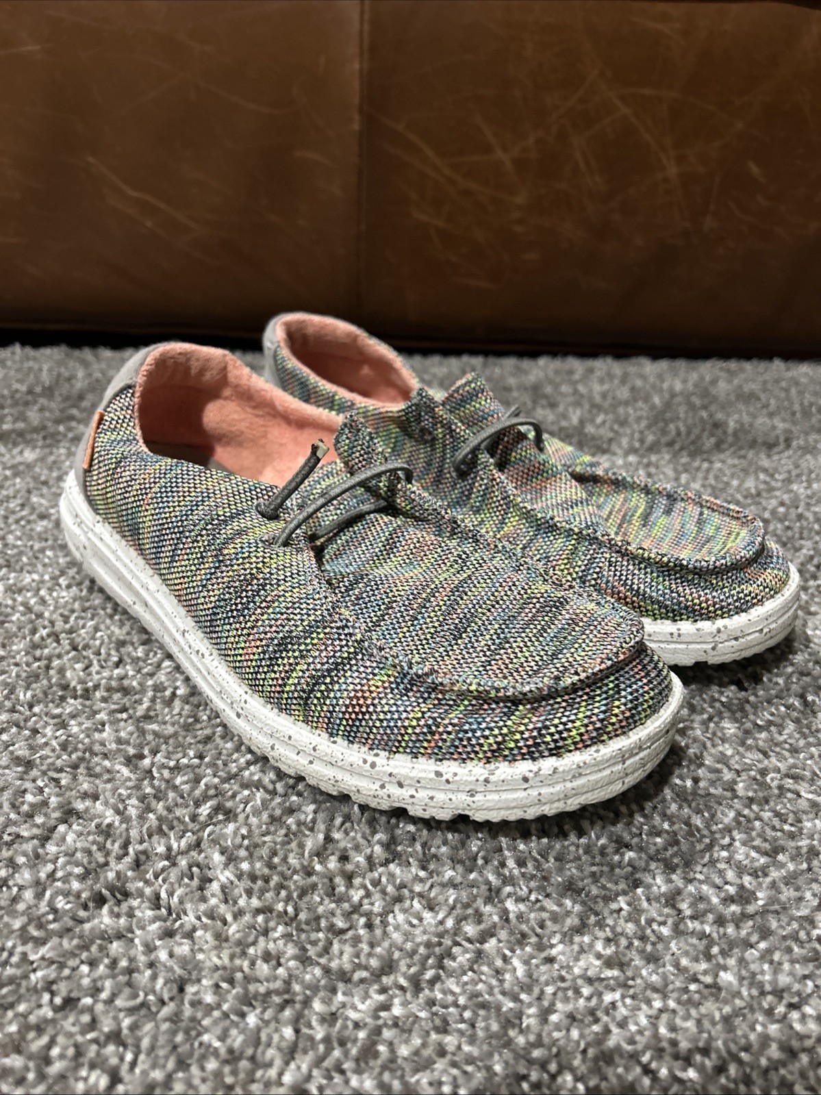 Hey Dude Wendy Sox Size 8 Shoes Sneakers Slip On Peacock Pink 121928341 Women’s