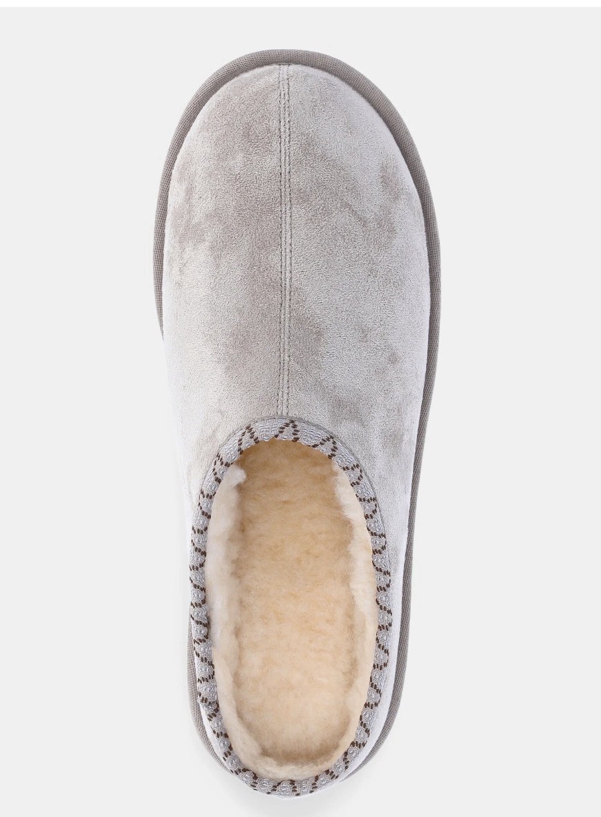Pawz Women’s Hazel Clogs Platform Faux Fur Slipper Stone shoes 8 Indoor Outdoor