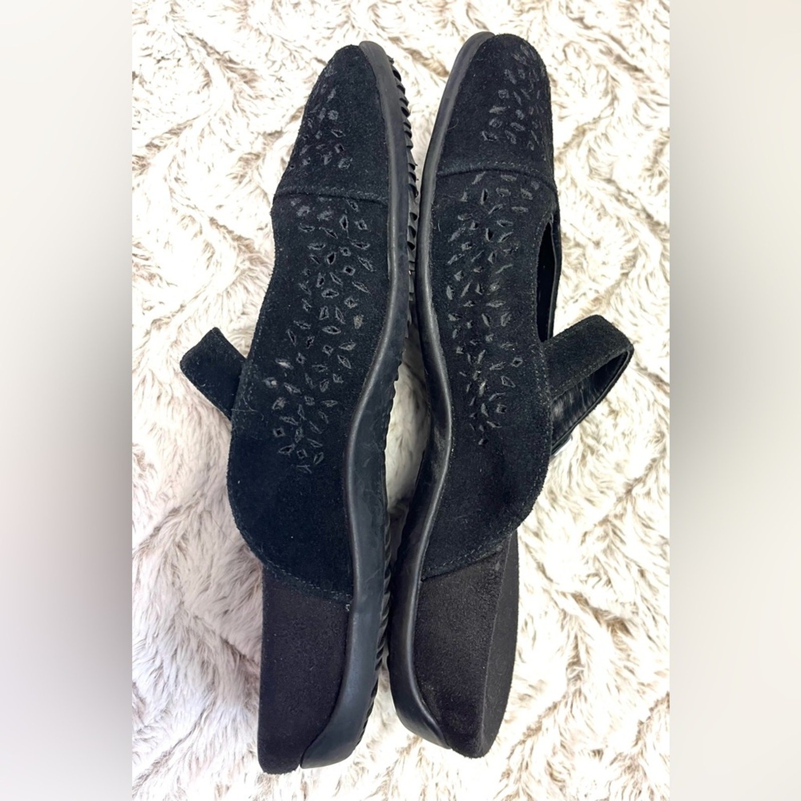 Vionic Lydia Mary Jane Black Mules Bohemian Minimalist Chic Comfort Size 8