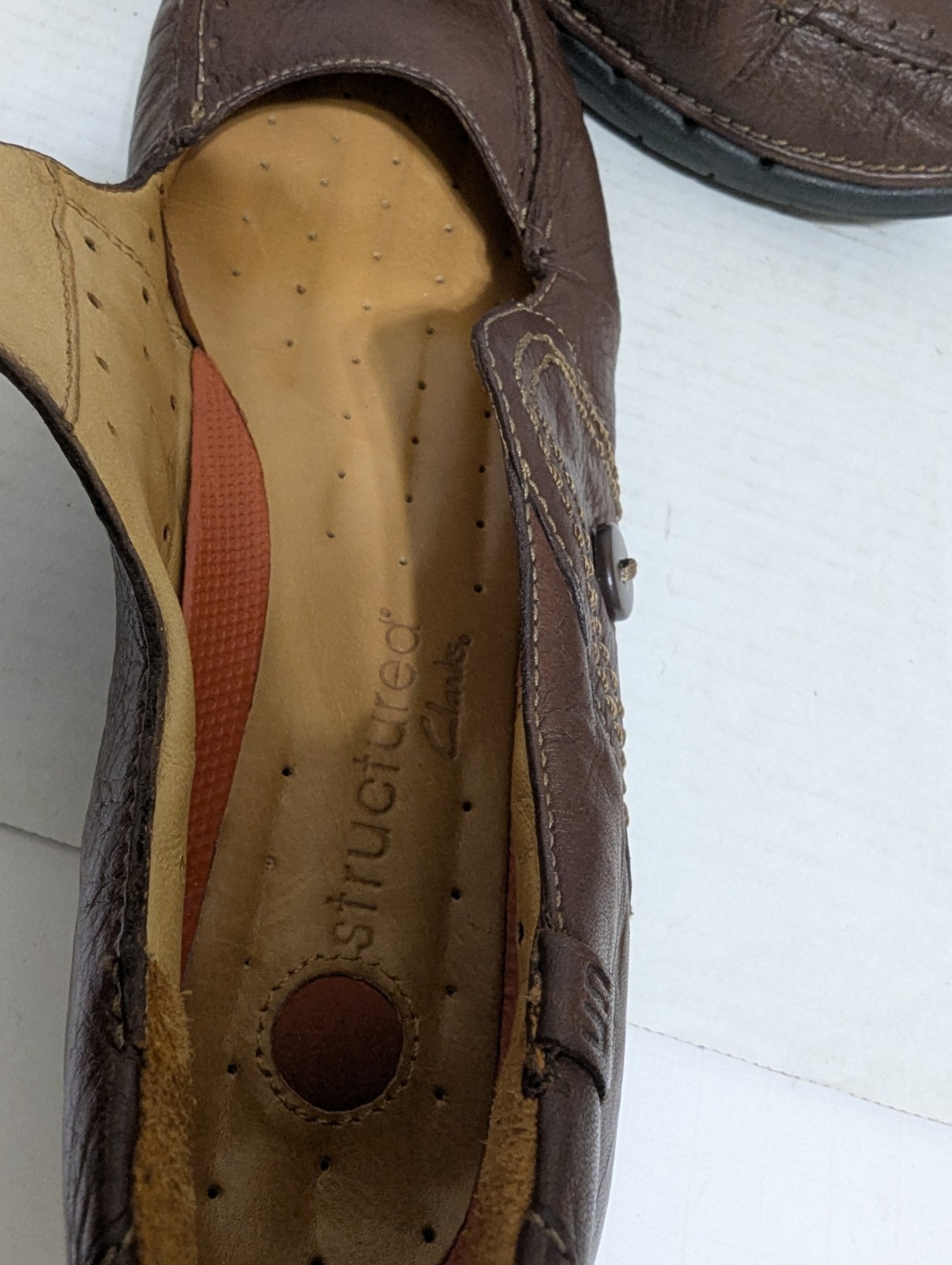 Clarks Unstructured Women’s Size 8 M Mary Jane Comfort Brown Shoes