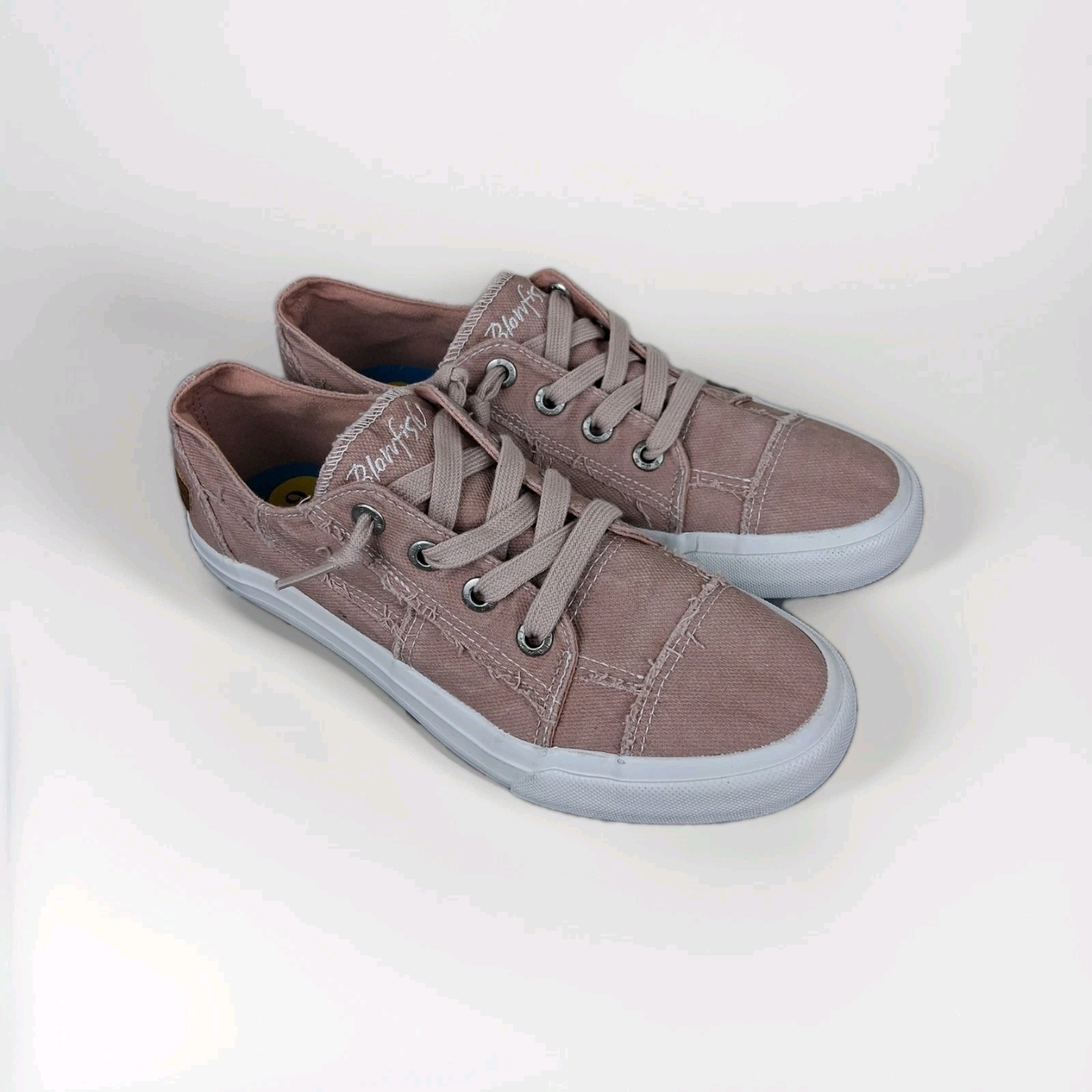 Blowfish Malibu Maxine Slip-on Raw Edge Canvas Sneakers Dusty Rose New Size 9