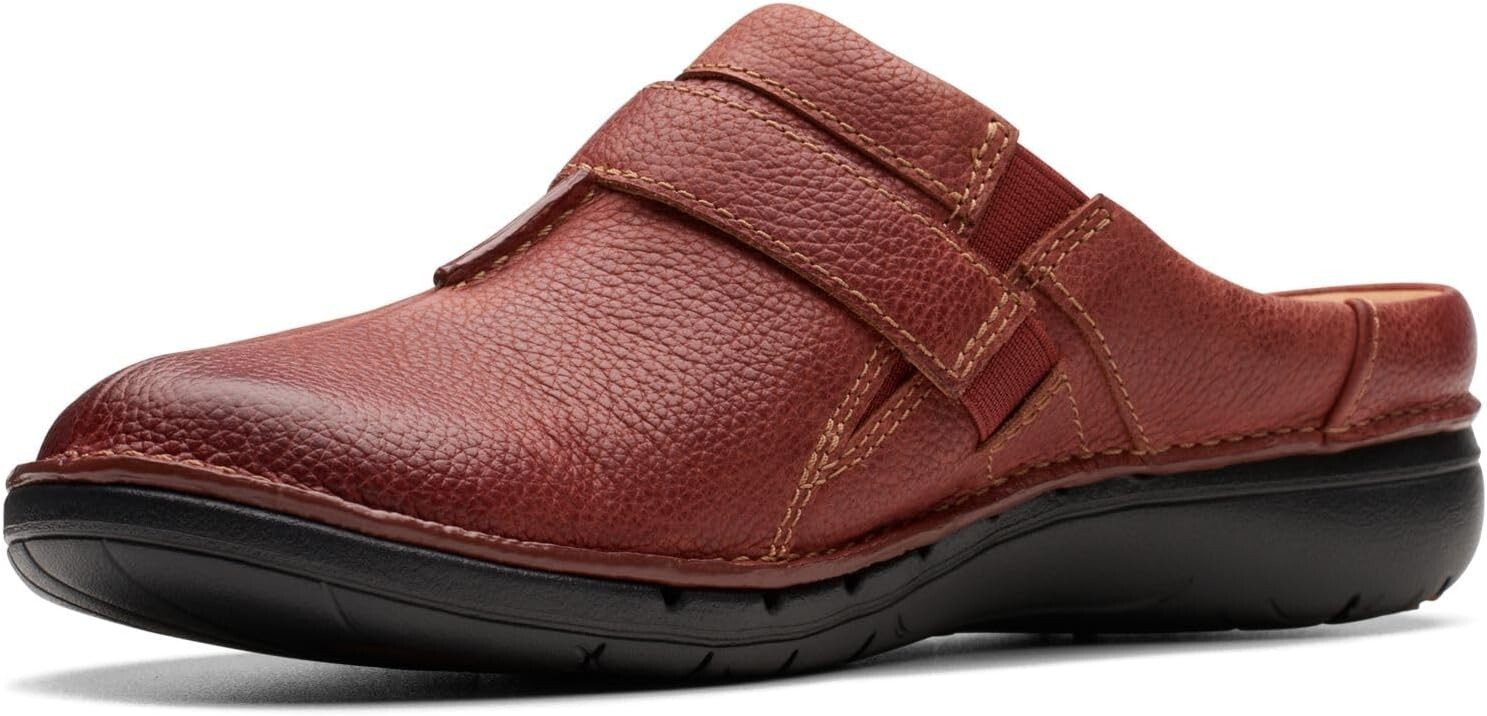 Clarks Womens Un Loop Ease Clog Chestnut Leather 26174967