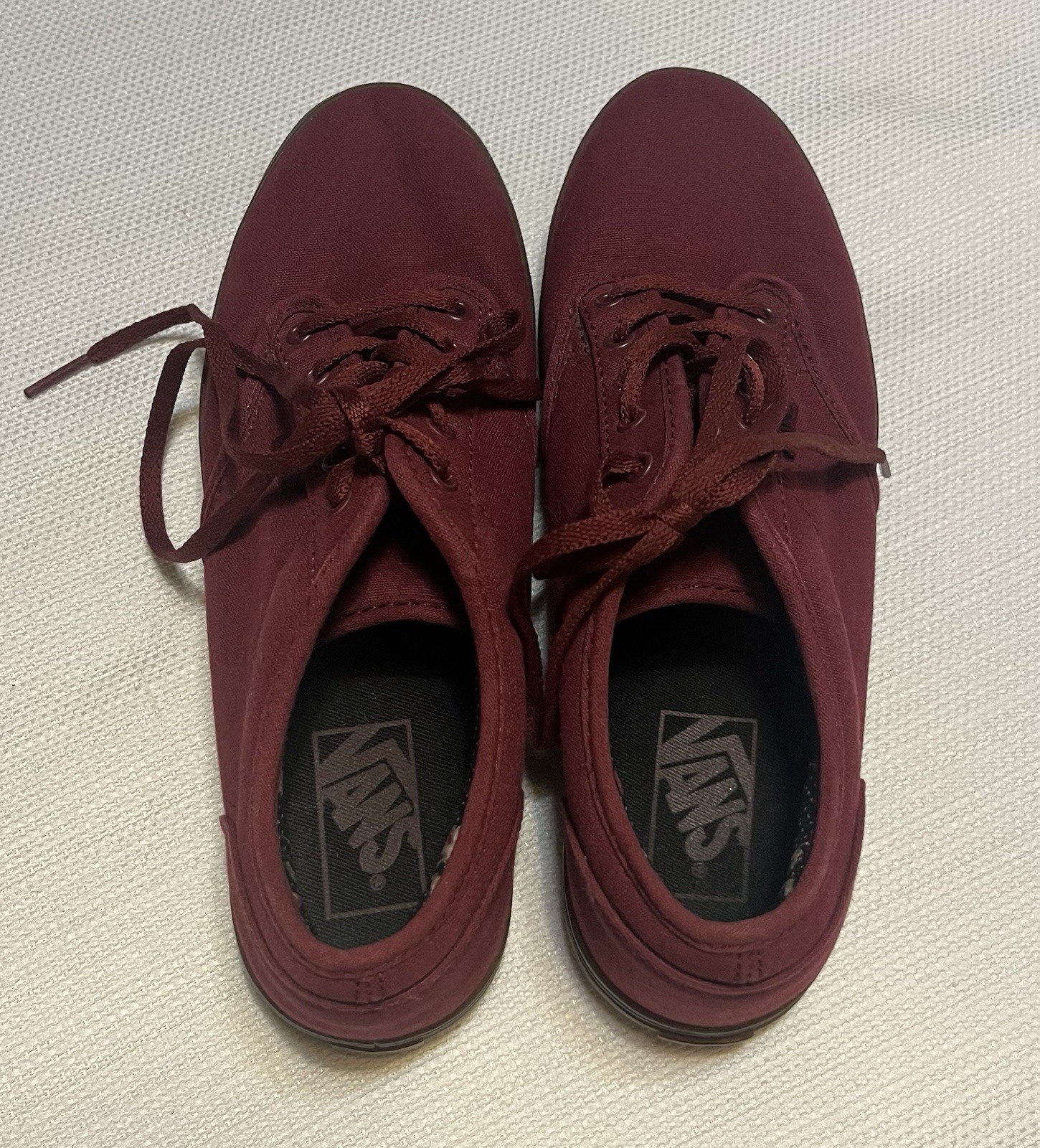 Women’s VANS Size 8.5 Cranberry Burgundy Sneakers Tennis Shoes EUC