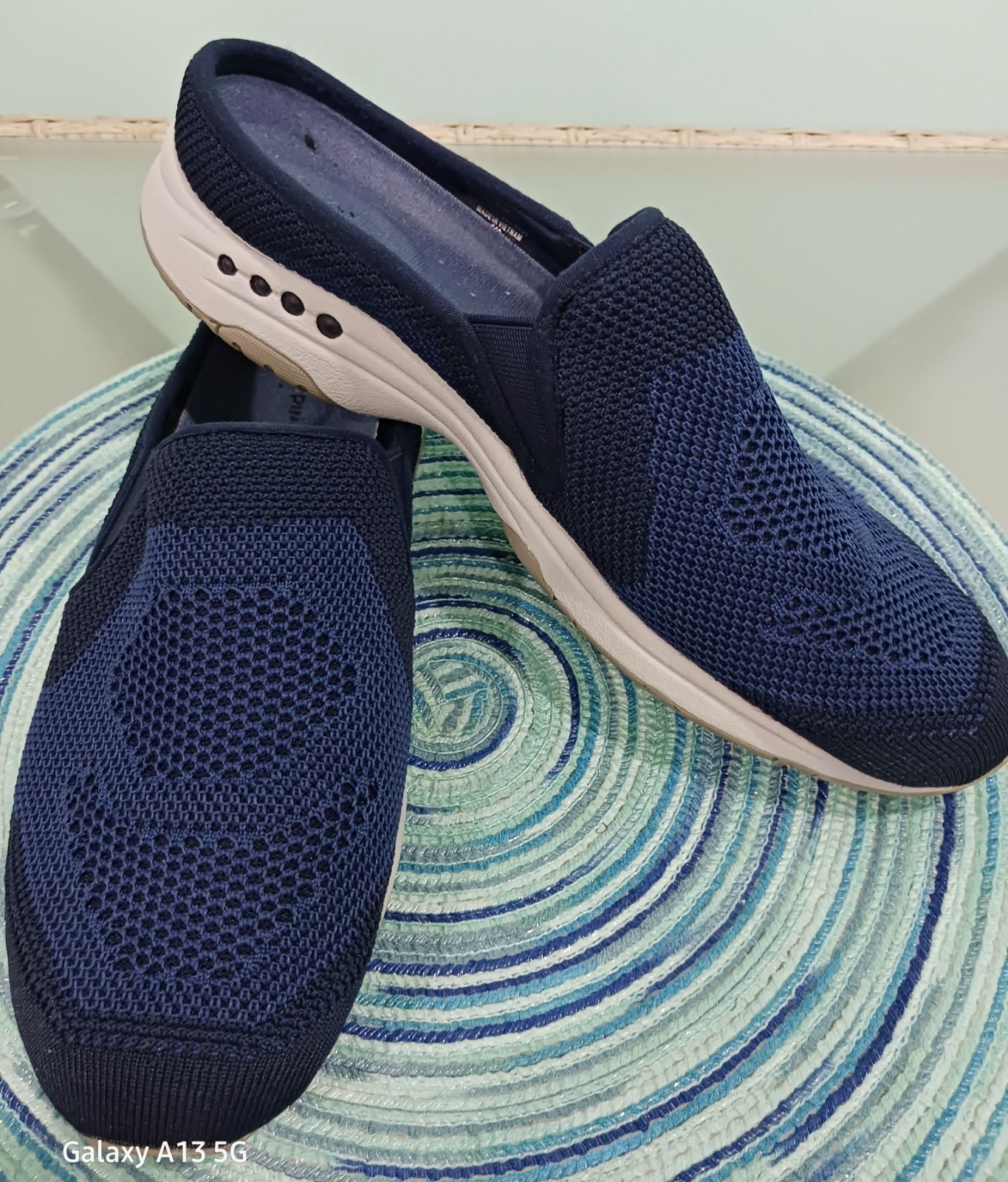 Easy Spirit Women’s Takeknit Slip-On Mule Sneakers Blue Size 9.5 M