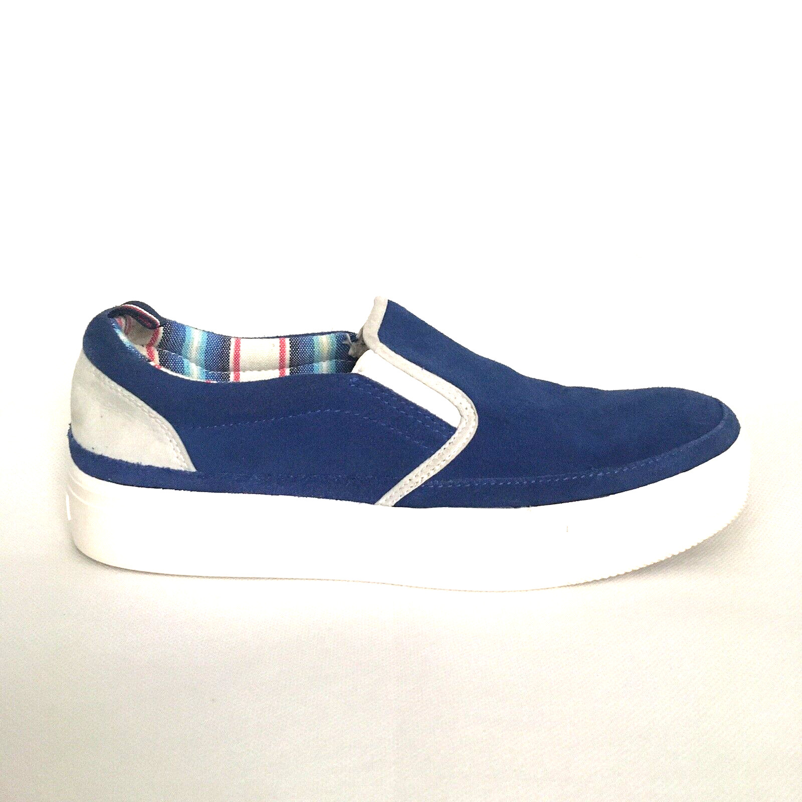 Tommy Hilfiger Shoes Womens Size 8 Blue Suede Casual Sneakers Slip On Comfort