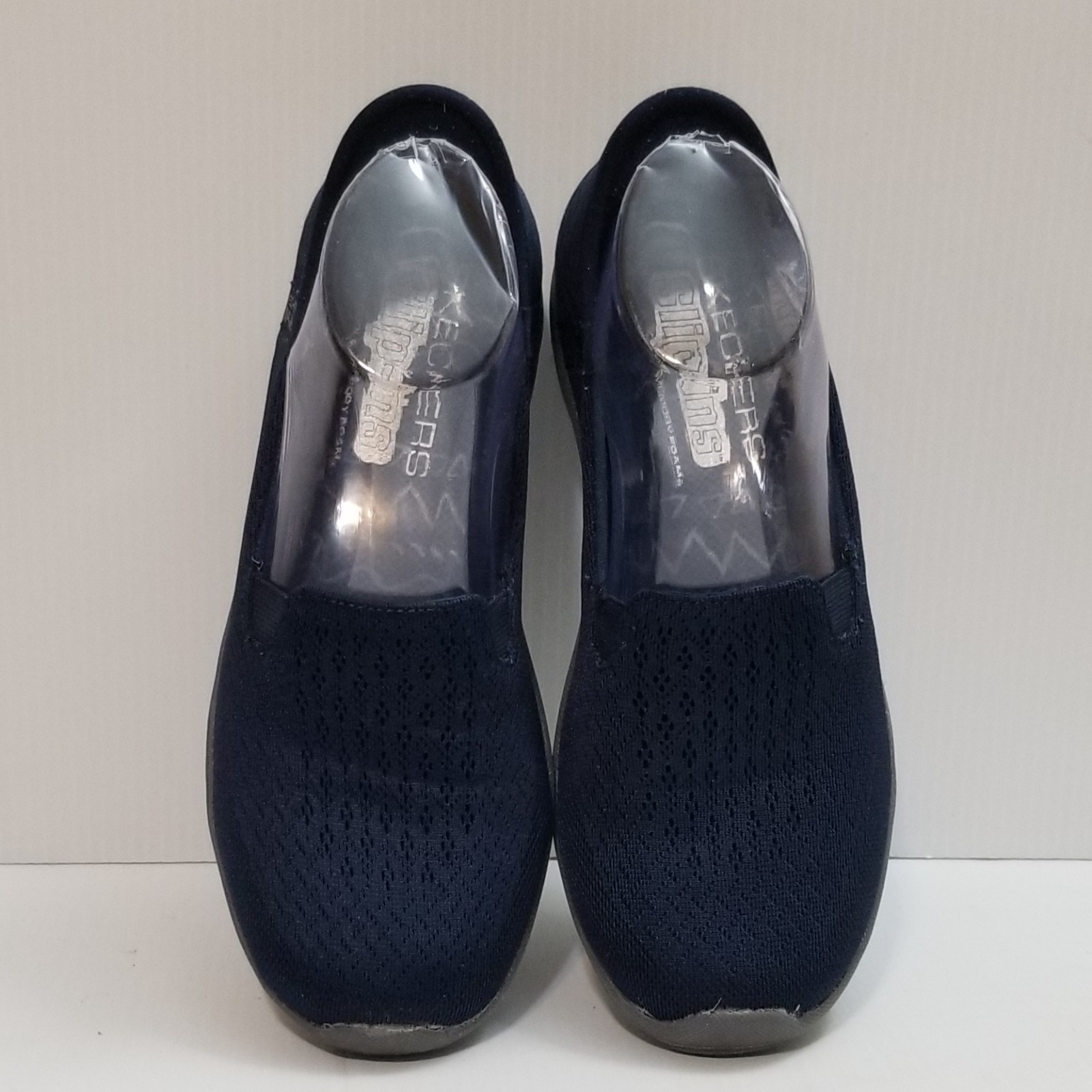 Skechers Loafers Womens 6.5 Navy Slip-Ins Hands Free Breathable Mesh Air Cooled