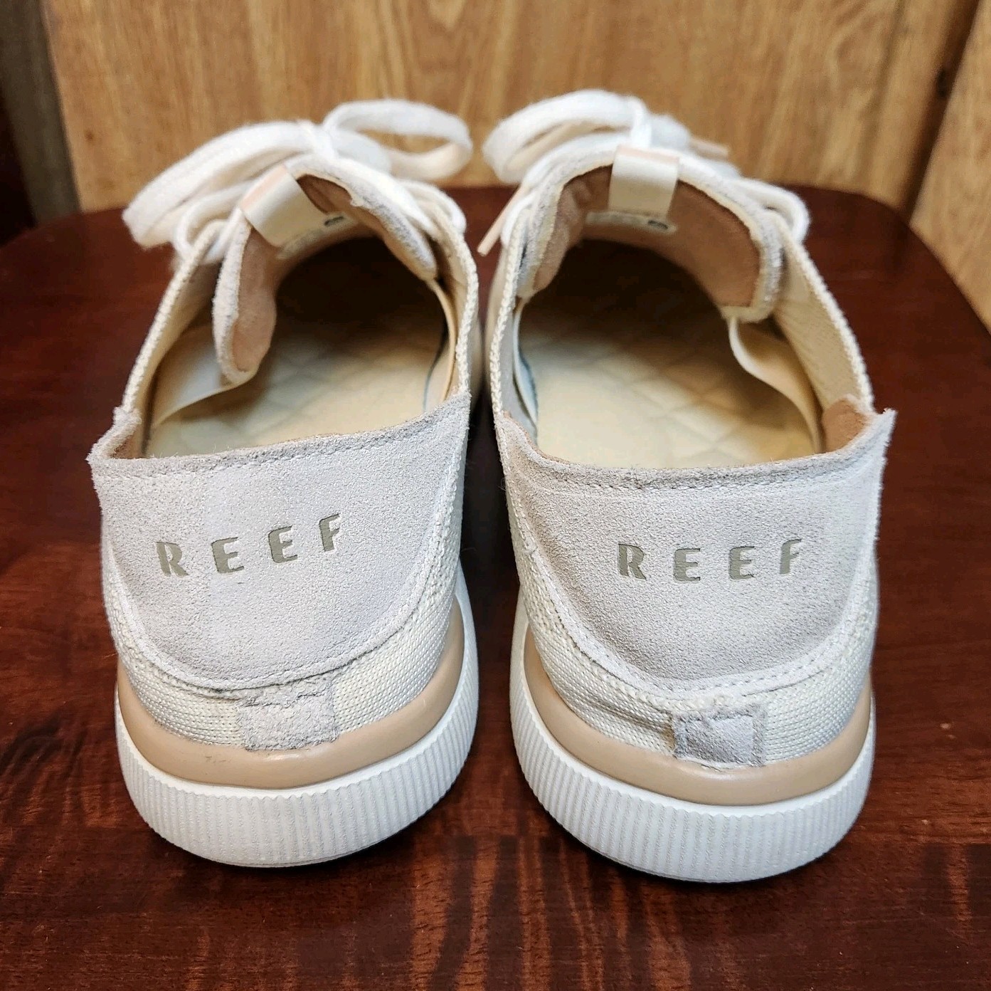 Reef Swellsole Nepture Breathable Mesh Sneakers Womens Size 10 Beige and White