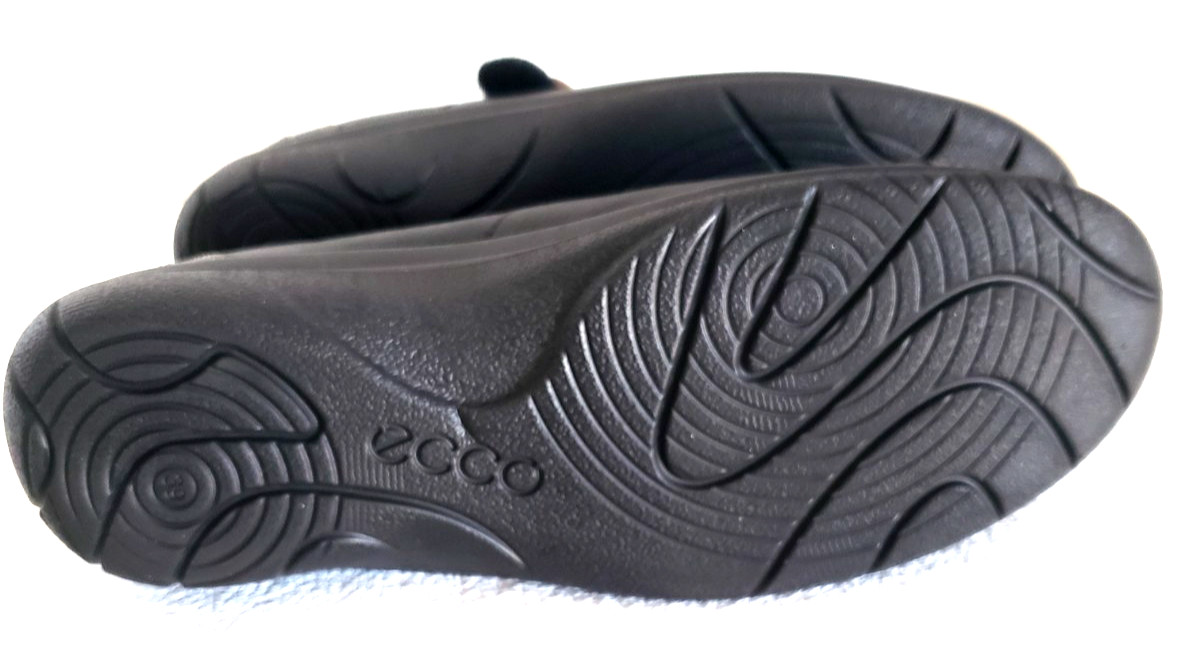 ECCO Glebe Black Leather Mary Jane Comfort Shoes Size 8-8.5 NEW