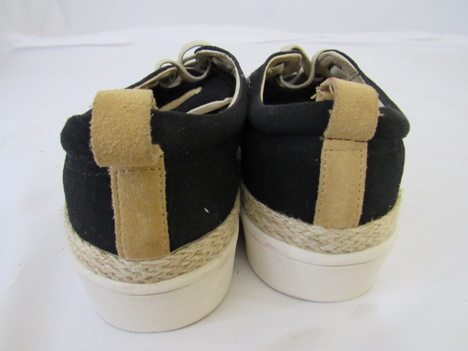 Spenco Women’s Malibu Sneaker Black Espadrille Shoe Comfort Causal Size 10B