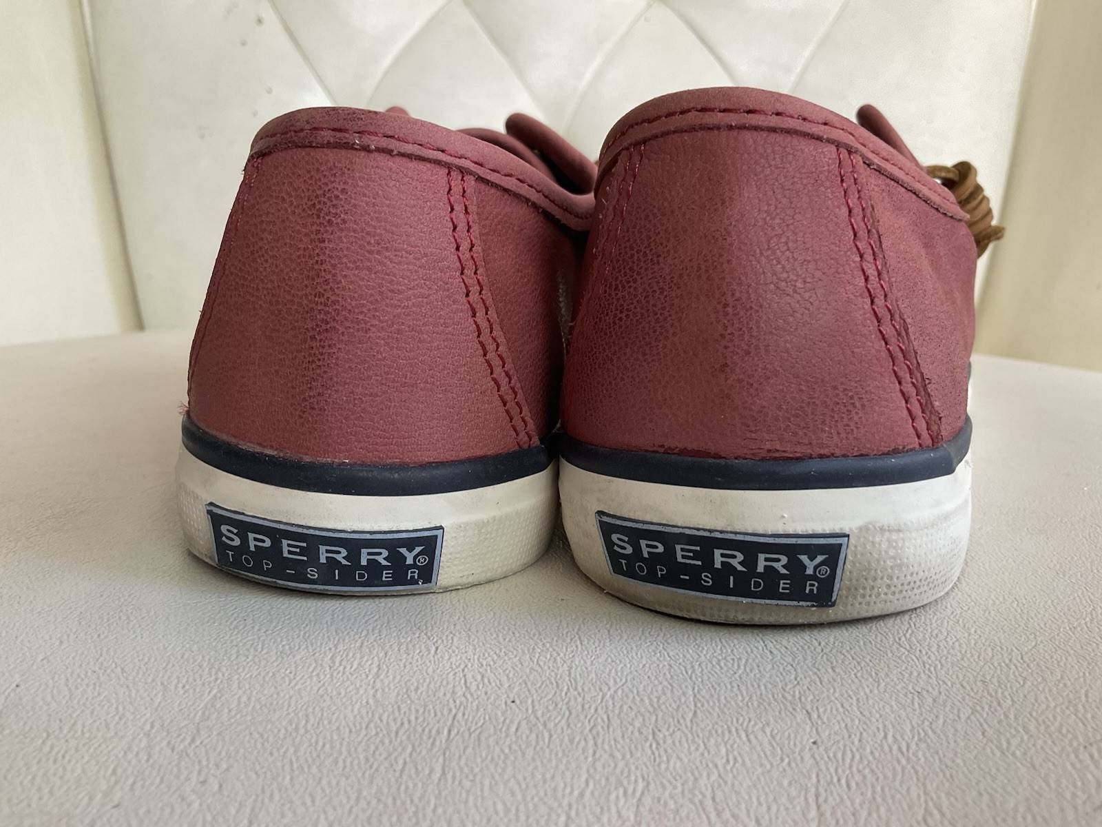 Sperry Top-sider Sea Coast Pink Salmon LeatherBoat shoes Sneakers Womn’s Sz. 7.5