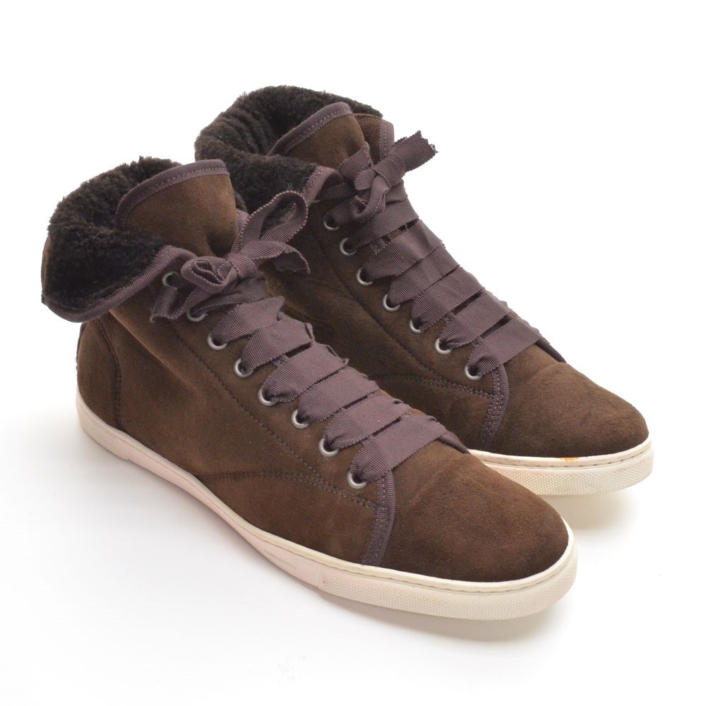 Ladies Mismates Lanvin Shearling Sneakers Booties Left 39 / Right 40 Shoes New