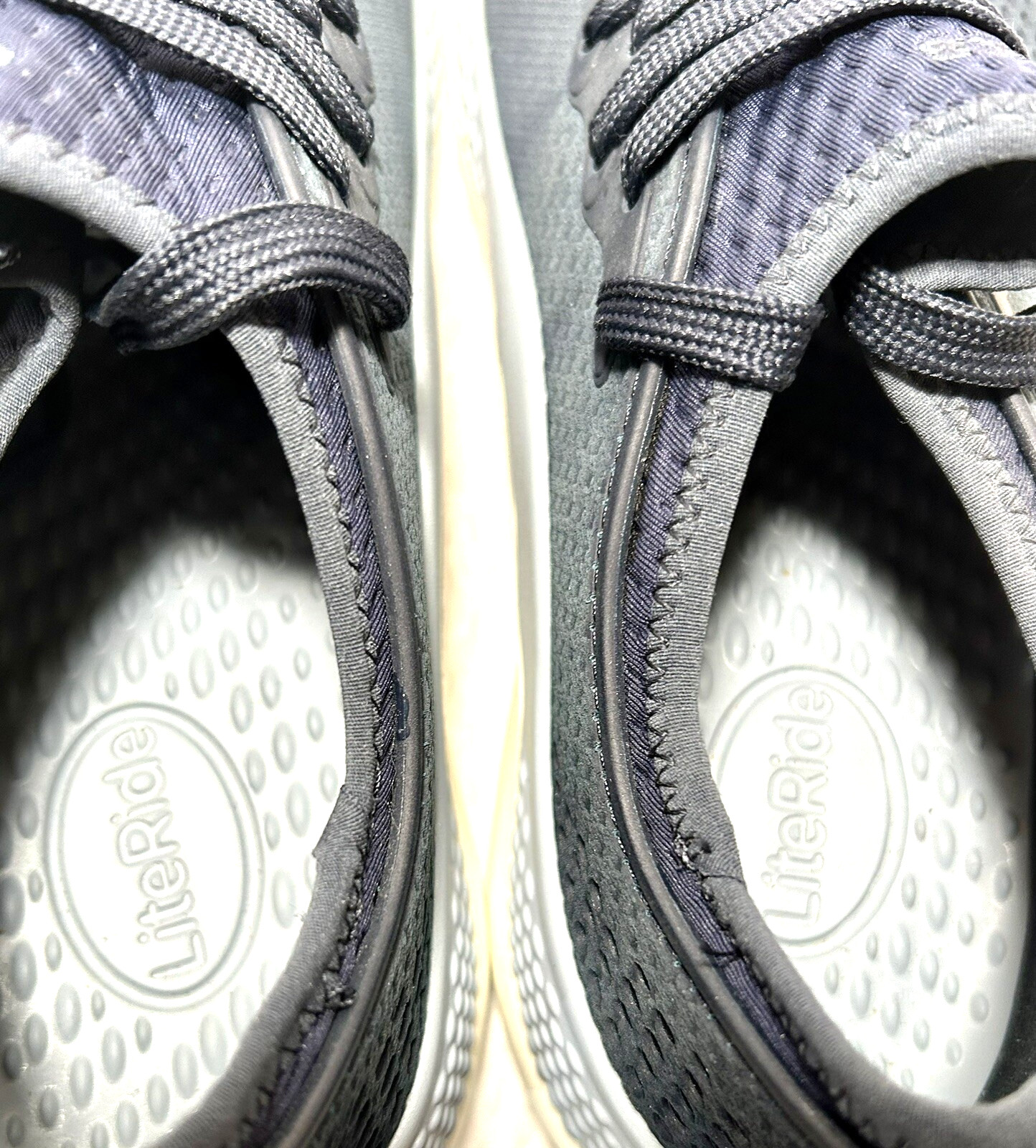 CROCS LITE RIDE 360 Pacer Shoes Women’s Sz 10 Gray Blue Lace up Sneakers #206705