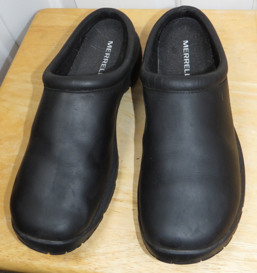 Merrell Women’s Encore Nova Slip On Shoe J002112 Clogs Black Leather Size 9.5