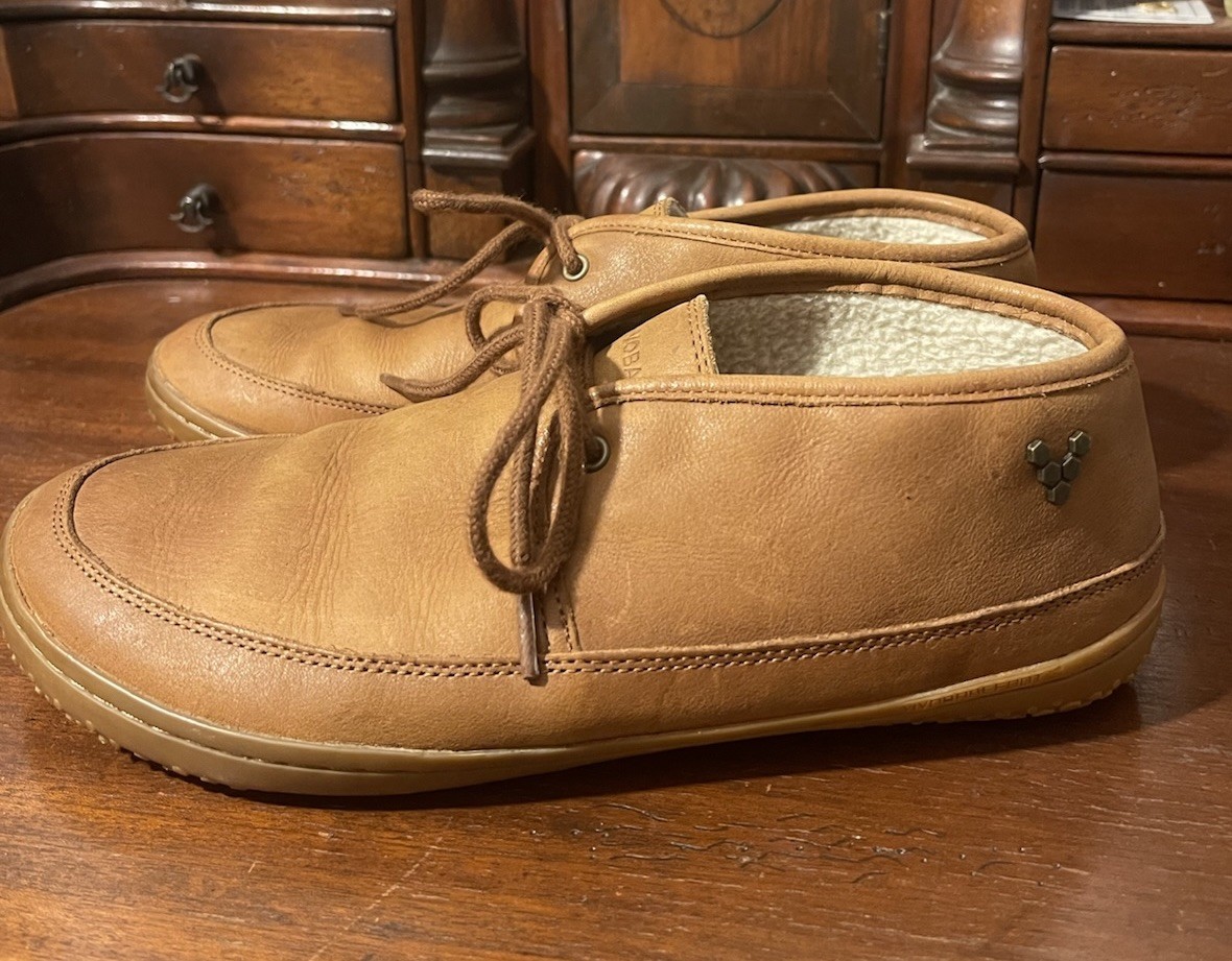 Vivobarefoot Women’s Oxford Leather Lace Up Minimalist Comfort Brown EU 38 US 7