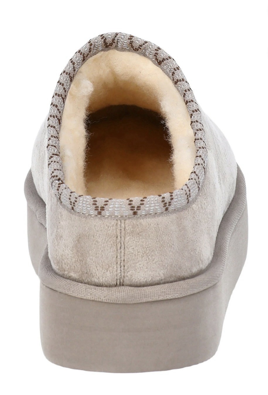 Pawz Women’s Hazel Clogs Platform Faux Fur Slipper Stone shoes 8 Indoor Outdoor