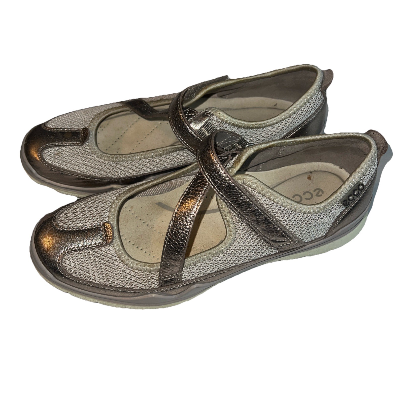 ECCO Women’s Lynx Mary Jane Fashion Gray Metallic Gravel 38