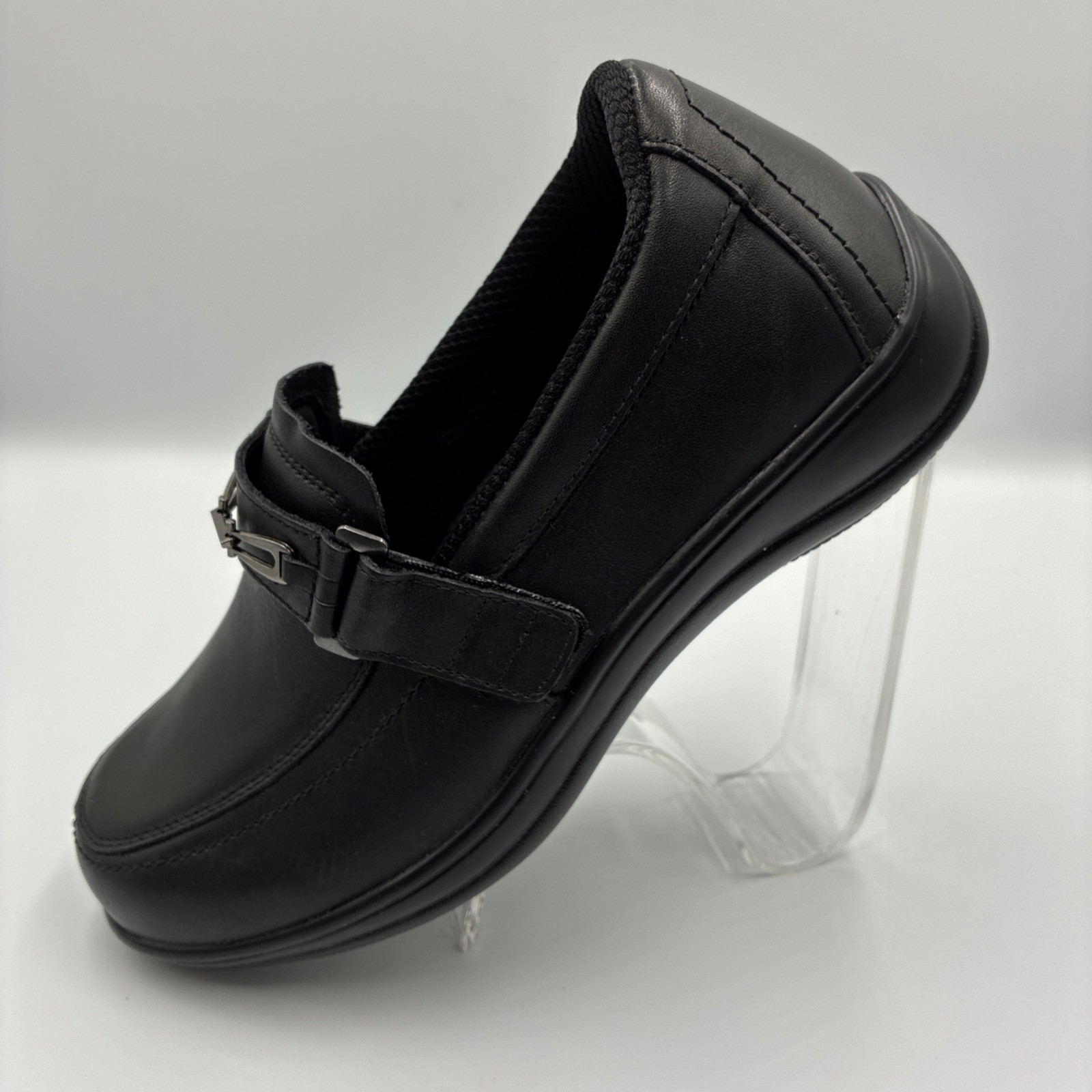 ORTHOFEET Women’s Shoes Chelsea 817 Black Leather Loafer Size 8 EE ExtraWide NEW