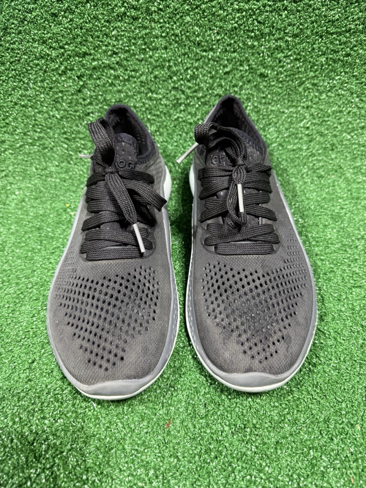 Crocs Womens Literide 360 Pacer 206705 Black Casual Shoes Sneakers Size 7 Clean!
