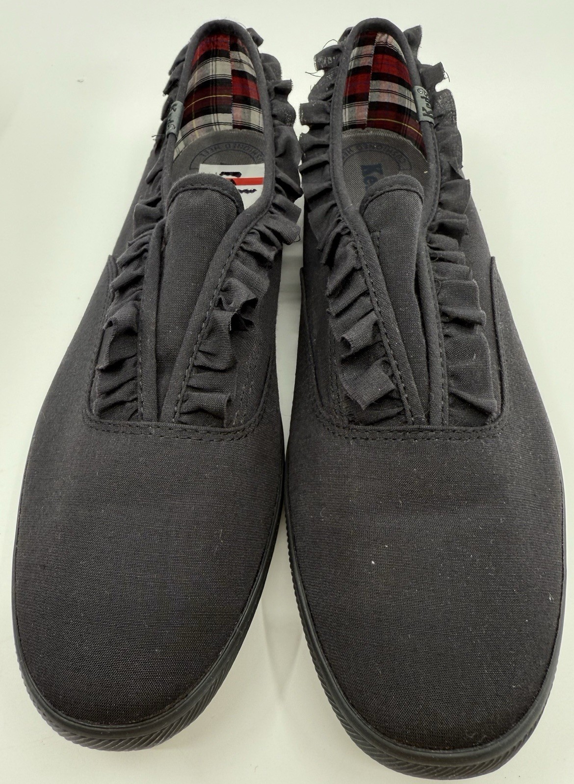 Keds Women’s Black Ruffle Champion Shoes Slip On Sz 8.5 NIB