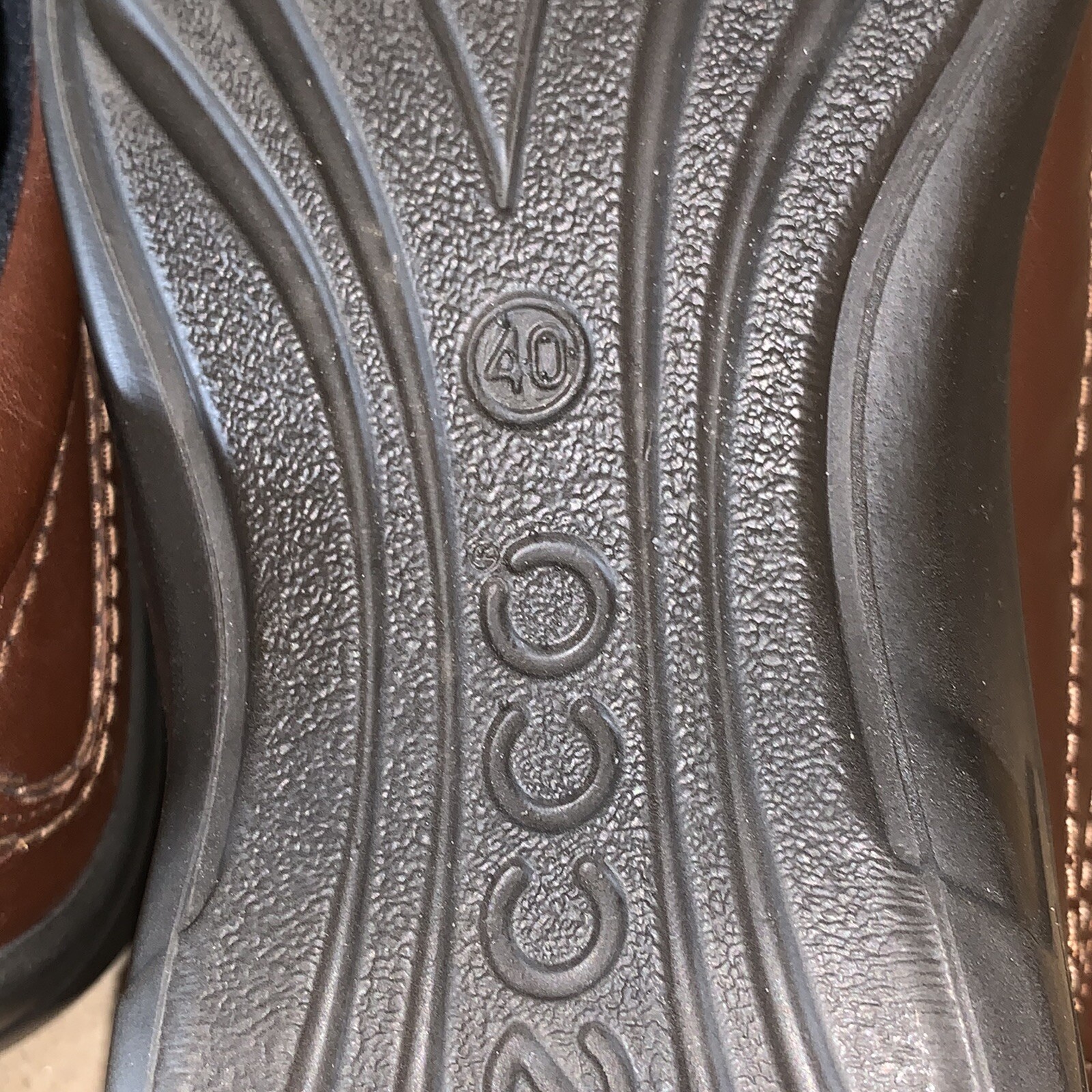 Ecco Shoes Sz 40 Hook Loop Adjustable Strap Brown Leather Monk Women 9 / 9.5