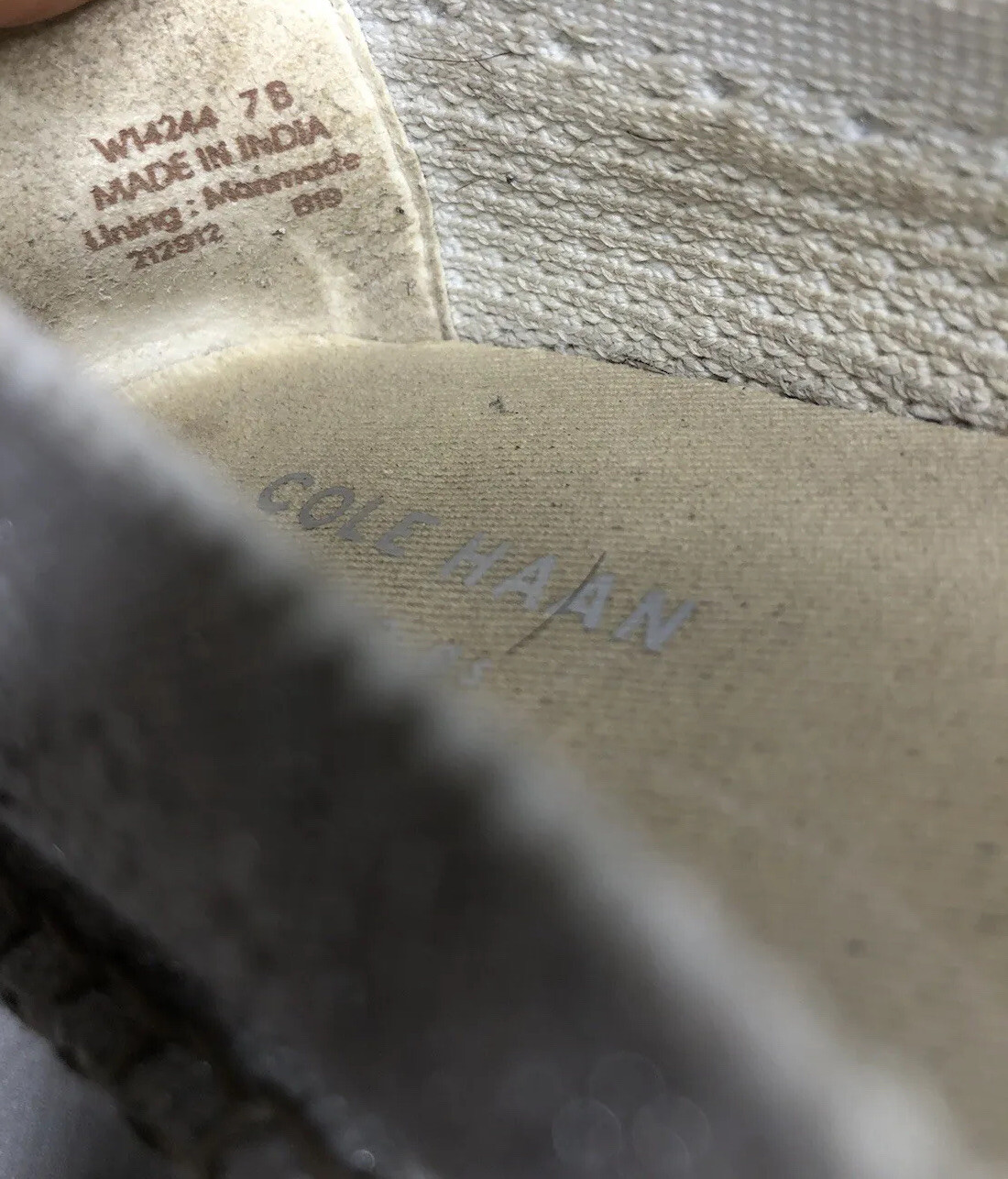 Cole Haan Cloudfeel Gray Knit SlipOn Espadrille Casual Shoes Women sz 7B US/38EU