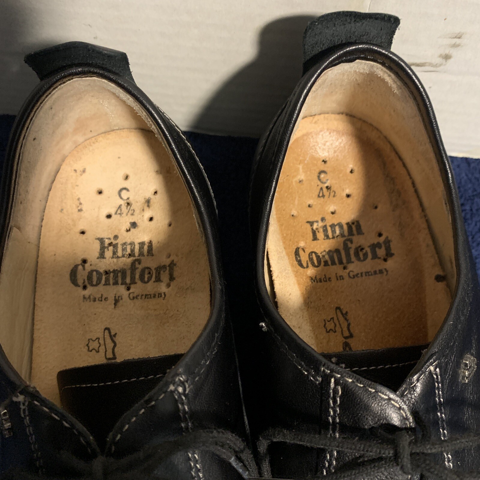 FINN COMFORT Germany Women’s Size 6.5 US 4 1/2 UK Black Leather Manaus Shoes