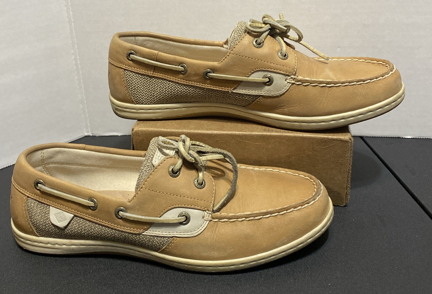 SPERRY Top Sider Women’s KOIFISH Linen Oats Boat Shoes STS95589 Sz 10 M