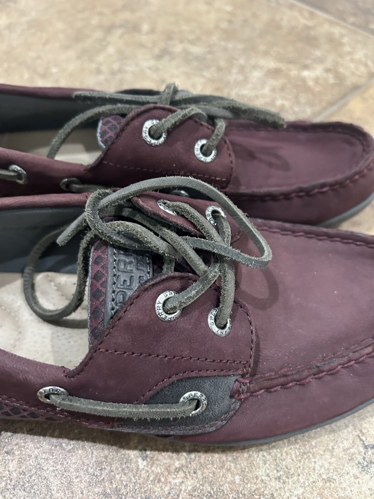 Sperry Womens Koifish Grape Top Sider Boat Shoes STS81356 Lace Up LowTop Size7.5