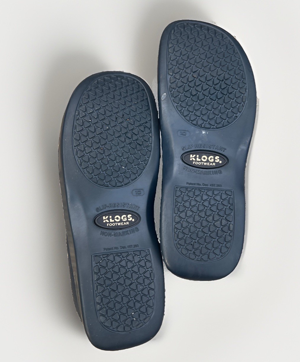 KLOGS Women’s Navy Slip-Resistant Non-Marking Slip-On Clog Shoes Size 10