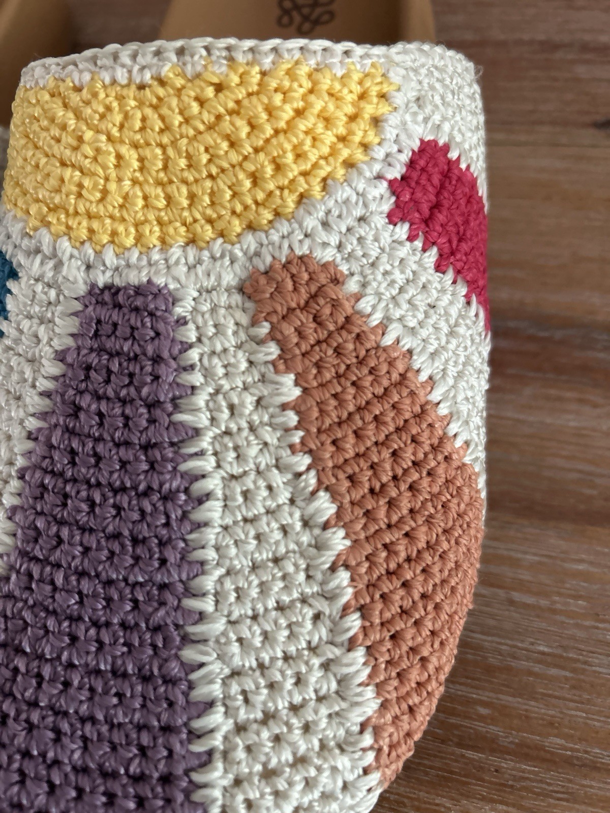 The Sak Bolinas Crochet Clog Shoes Multi Colored Sunbeam Women’s Size 5