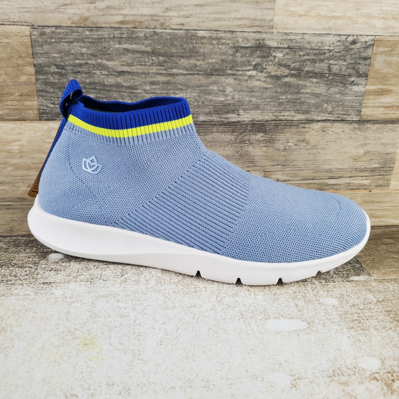 Spenco Waco Pure Love Womens Shoes Sz 9 B Comfort Blue Gog knit Stretch Cuff
