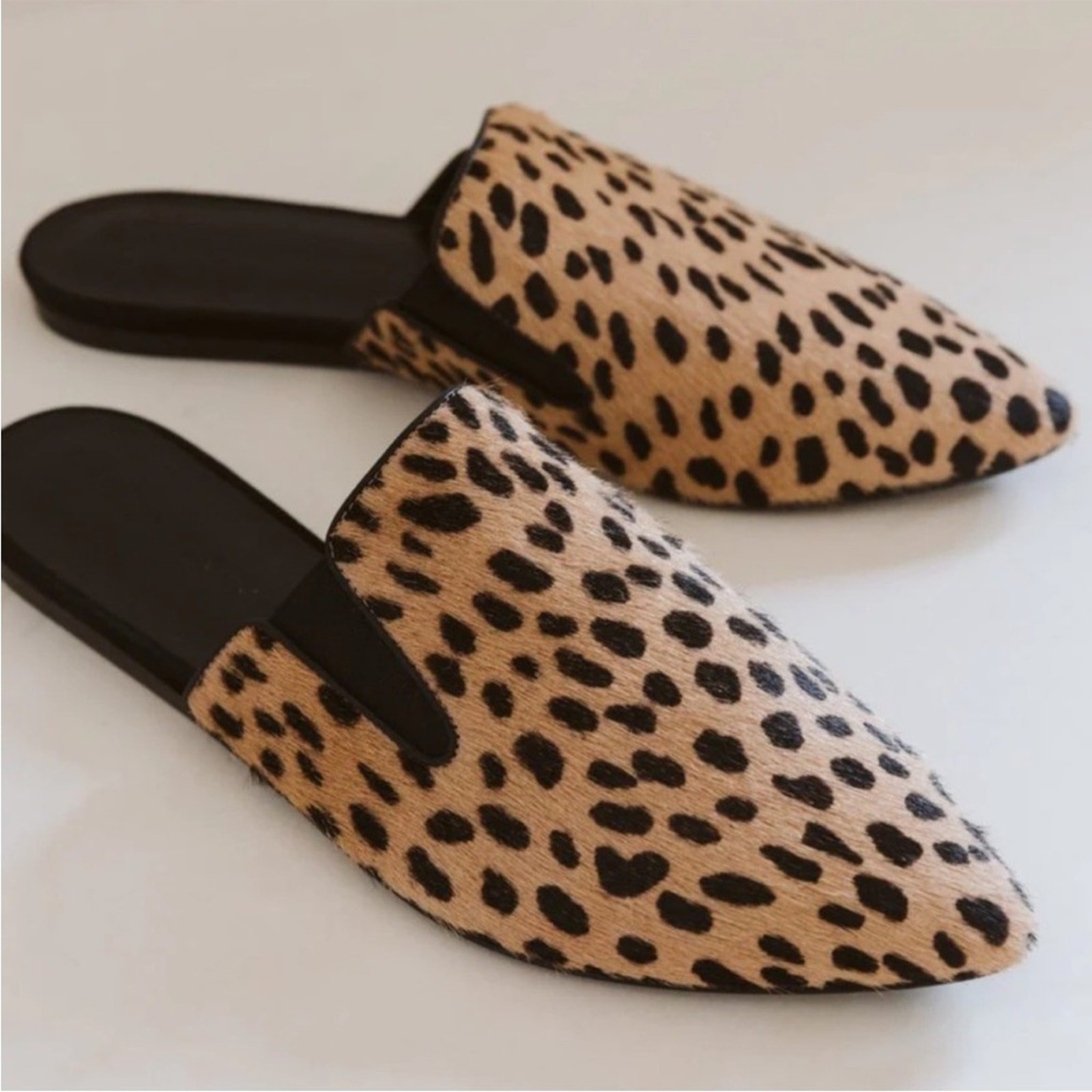EUC Jenni Kayne Pony Hair Mule 38 cheethah print