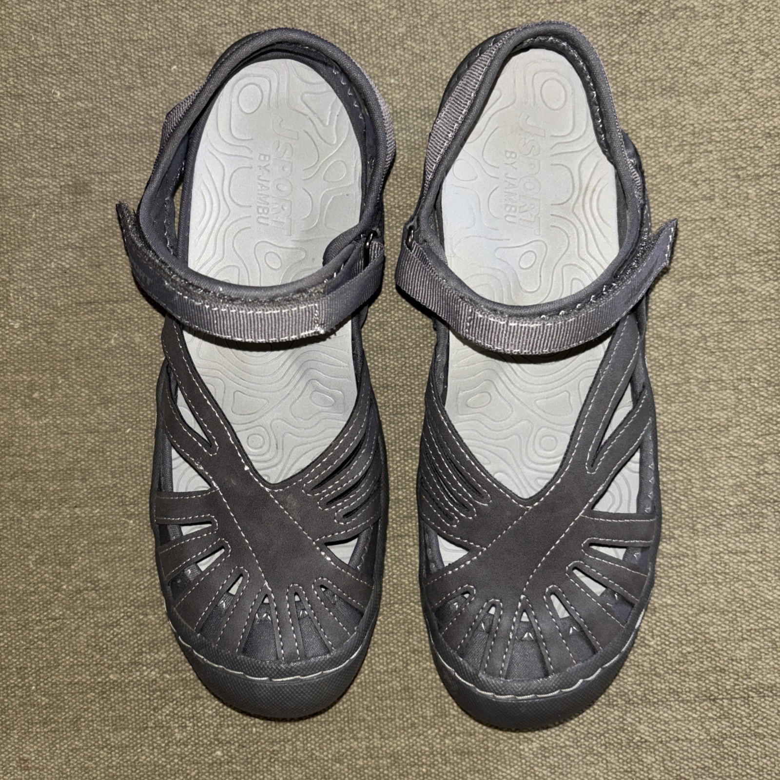 J Sport By Jambu Womens Shoes “Poppy” Gray US 7M