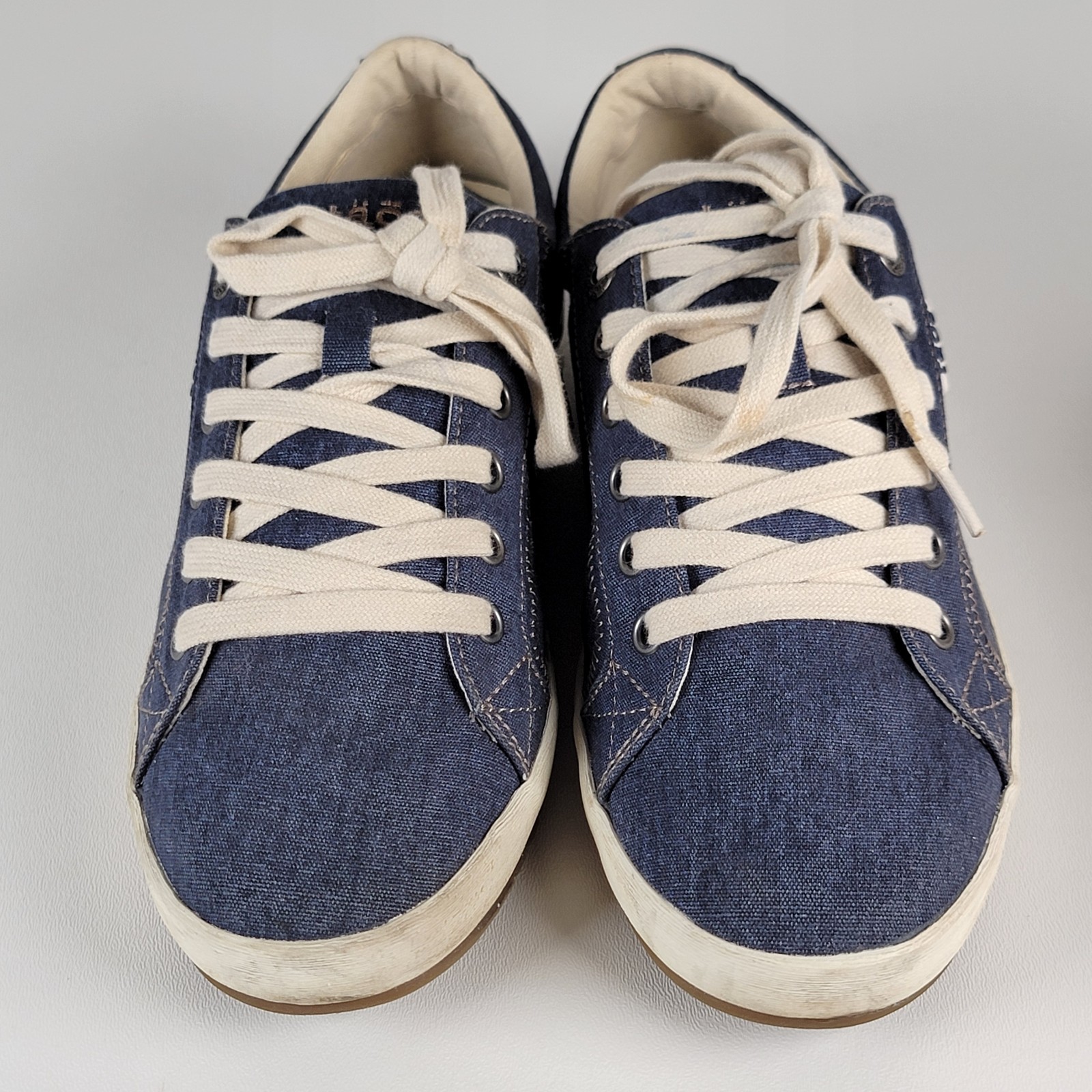 Taos Star Washed Blue Canvas Low Top Sneaker Flats Women’s US 8 W