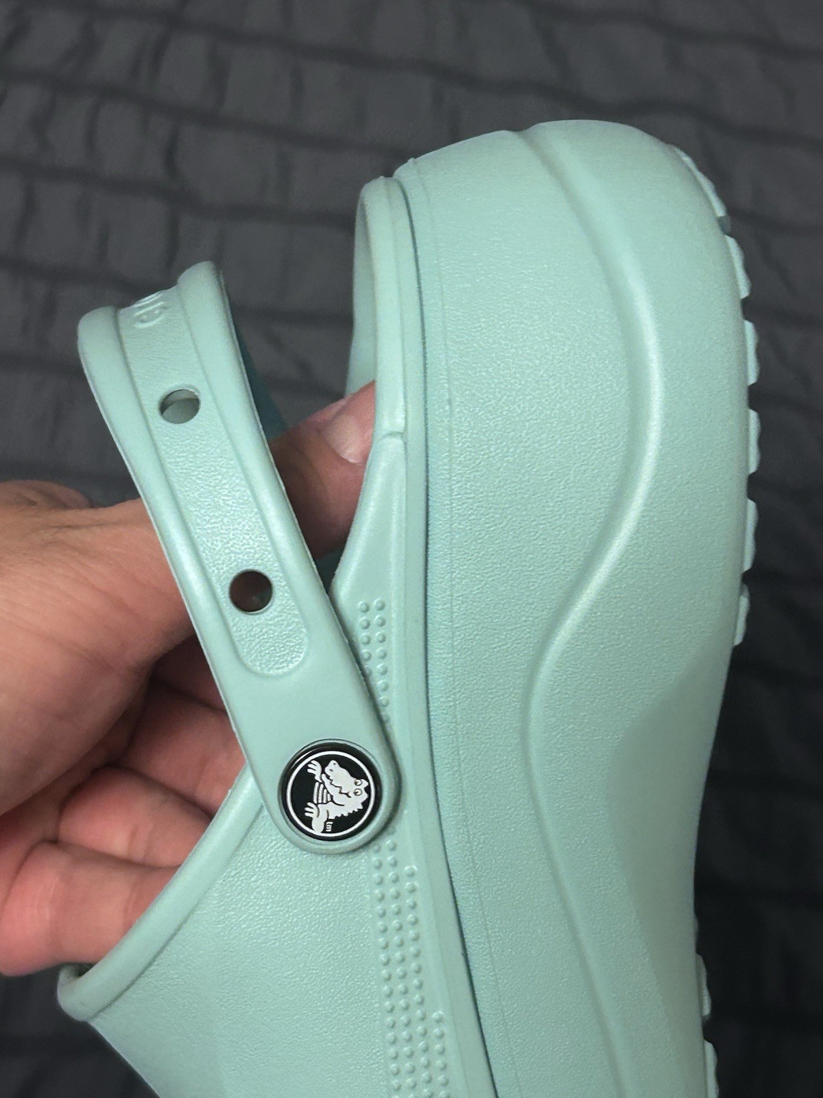 Crocs Baya Platform Clogs Seafoam Womens Sz 9 Beach Walking Park Pool Snap Back