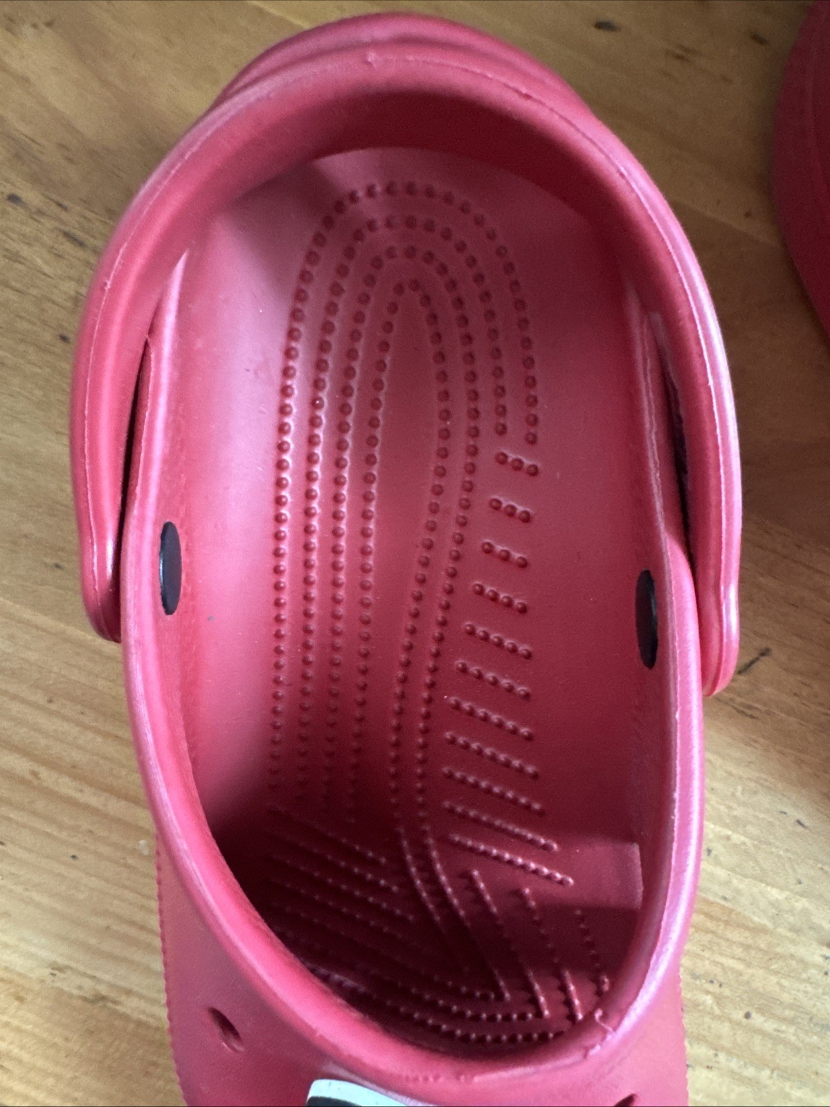 Red Crocs Size M5 W7 With Dr. Seuss Crocs Pins