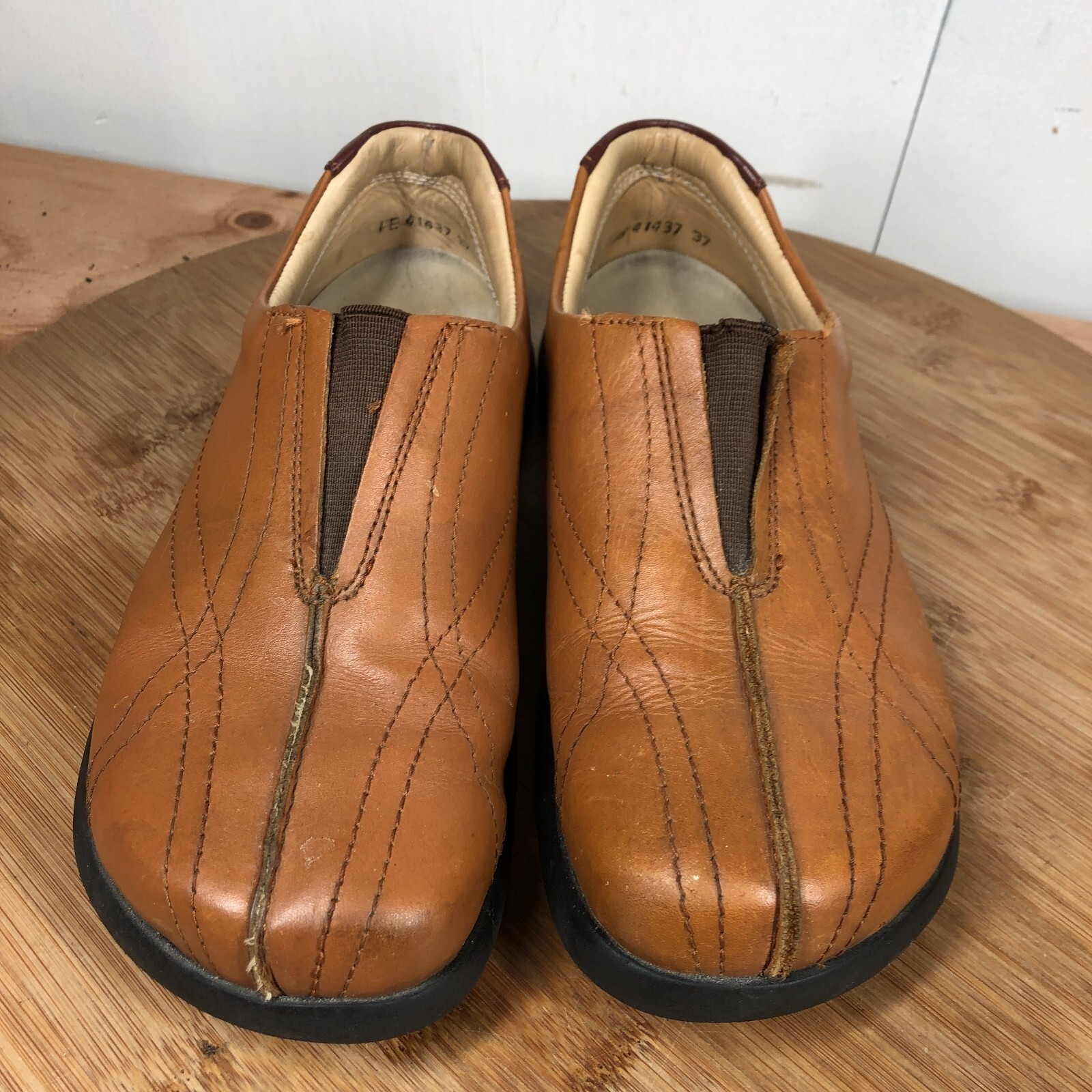 Birkenstock betula womens size 6 shoes Brown Leather Slip On Casual sneakers
