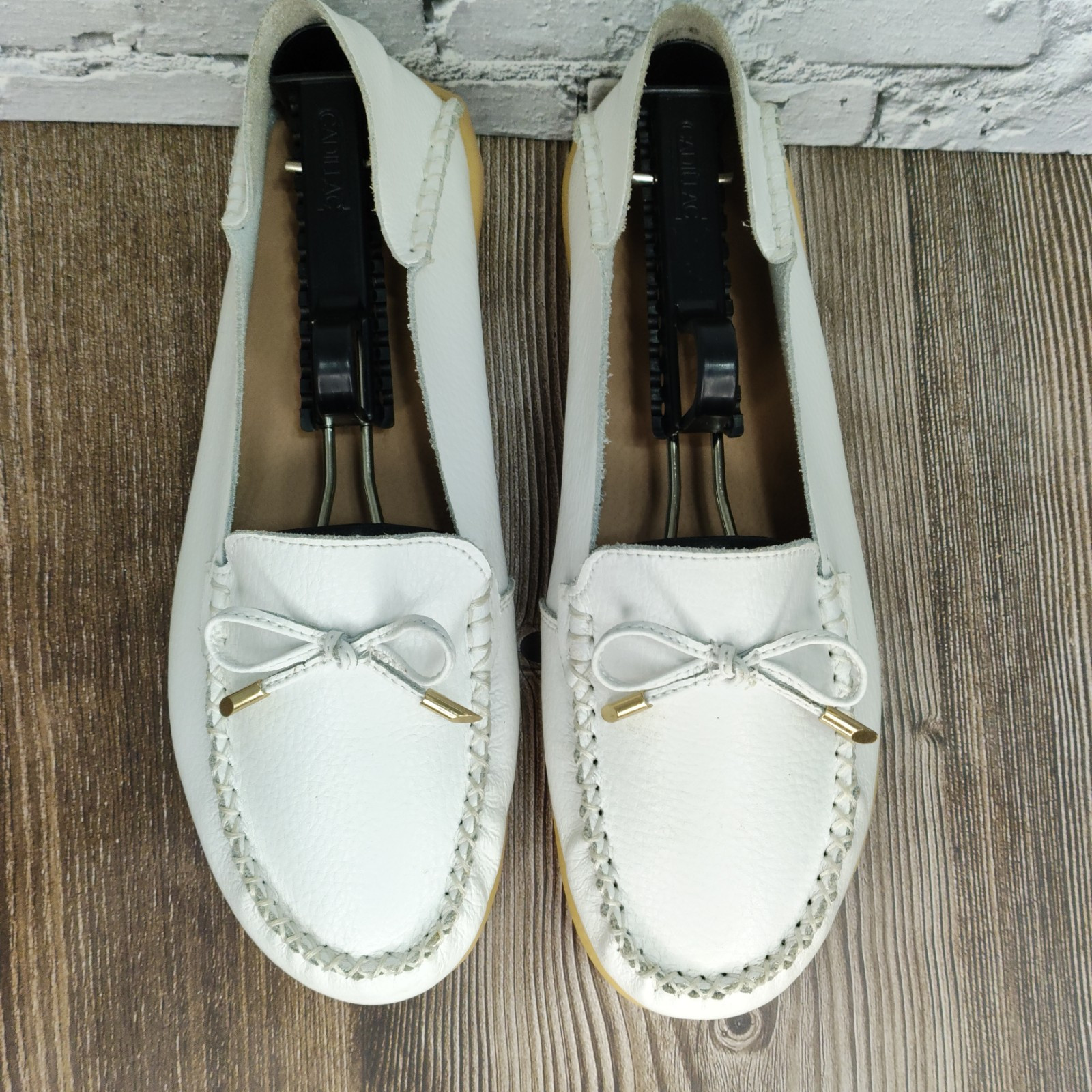 Venus Celia Clean White Leather Comfort Women’s Packable Loafer EU 40 | US 8.5