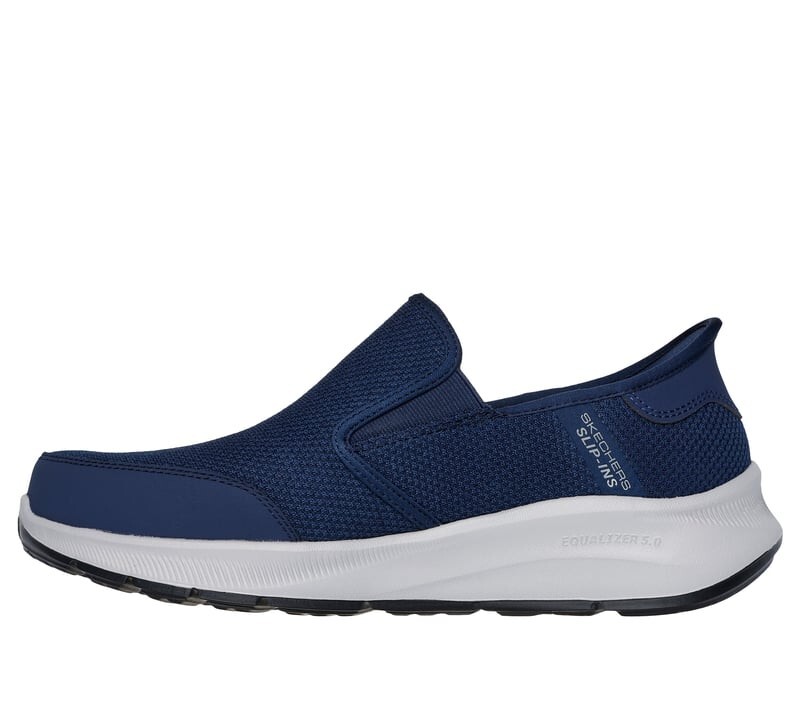 Skechers Men’s Shoes Navy Slip Ins on Mesh Sport Air Cooled Memory Foam 232926